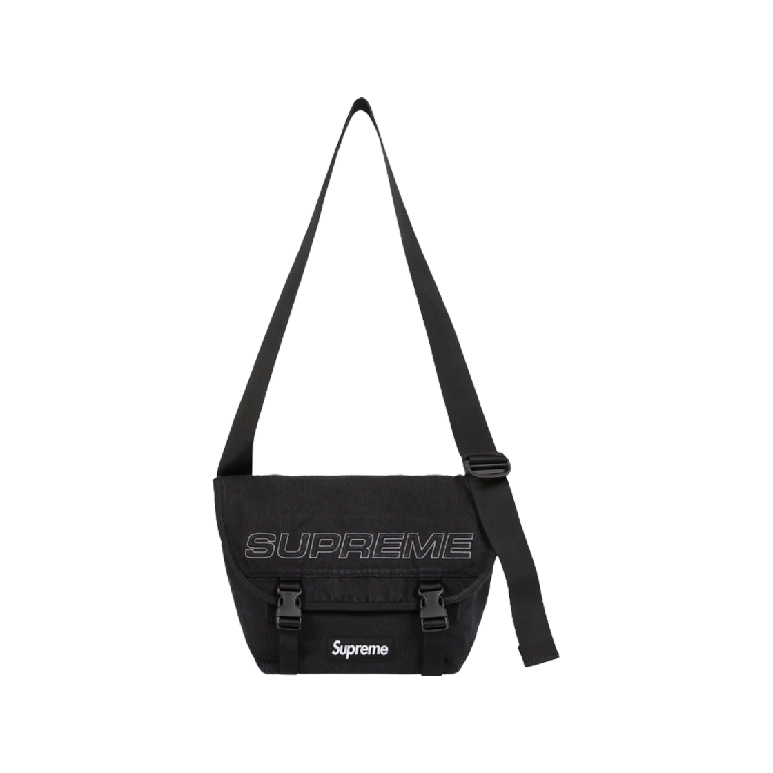 - Supreme Denim Messenger Bag Black - 25FW
