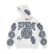 Supreme Knowledge Reigns Zip Up Hooded Sweatshirt White - 25FW