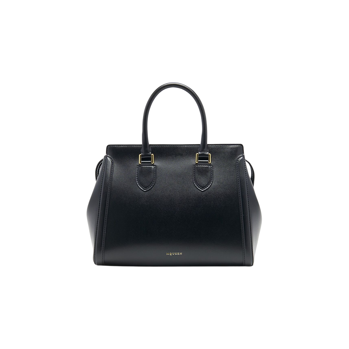 8379111MAAC1000 Alexander McQueen Large Birdee Bag Black Gold