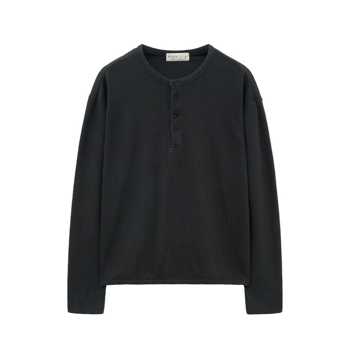 노운 피케 헨리 티셔츠 차콜