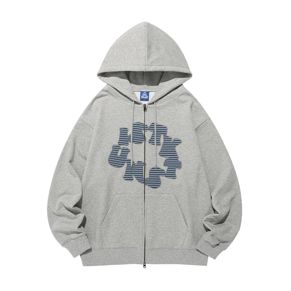 이스트쿤스트 서클 로고 후드집업 그레이(ISTKUNST Circle Logo Hood Zip Up Grey)