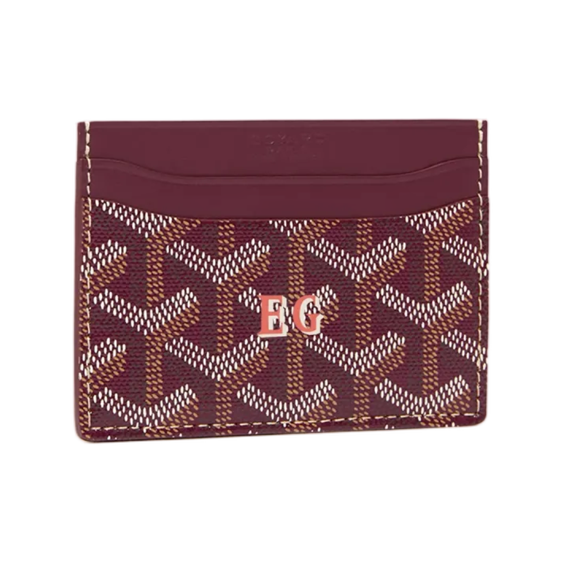 고야드 생쉴피스 카드 월렛 이니셜 버건디(Goyard Saint Sulpice Card Wallet Initials Burgundy) - 1