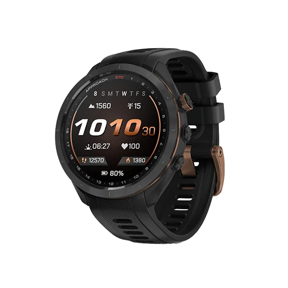 [10% 적립] 가민 어프로치 S70 GC GPS 스마트워치 47mm 브론즈 세라믹 블랙 실리콘 밴드([10% 적립] Garmin Approach S70 GC 47mm Golf Black)