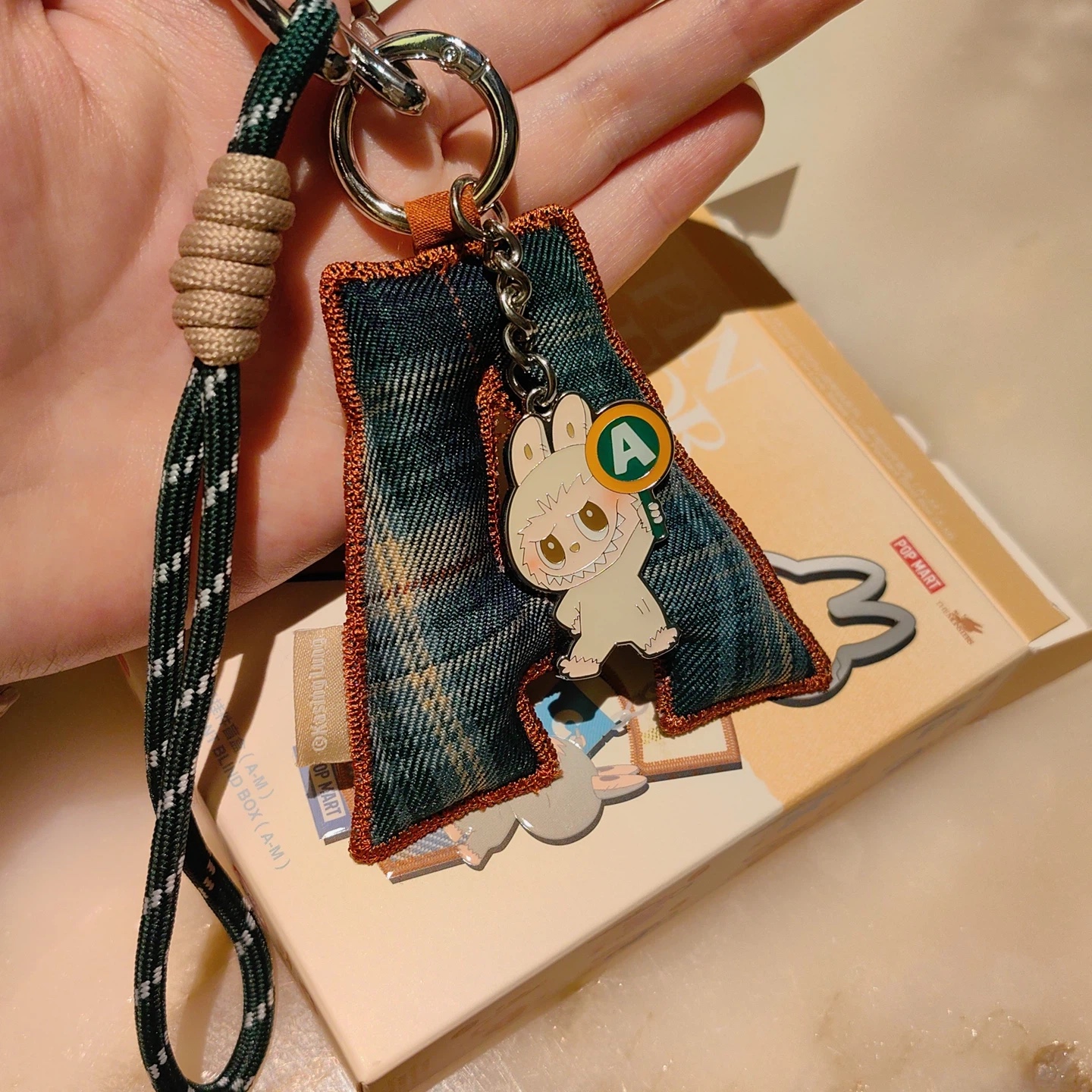 Pop Mart Labubu The Monsters Pin For Love Series - Letter Pendant (A-M) A (Opened Case) 착용 스타일