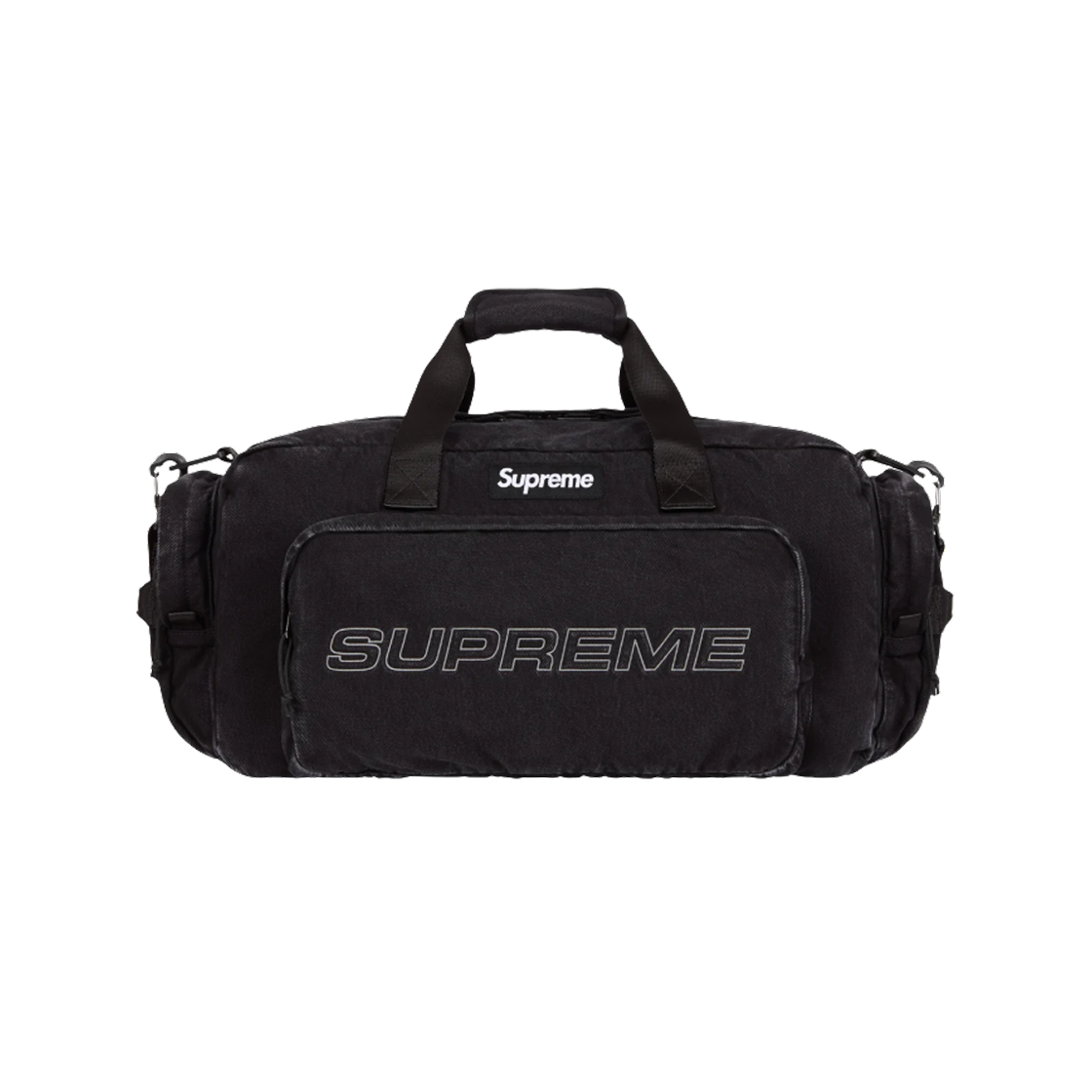 - Supreme Denim Duffle Bag Black - 25FW