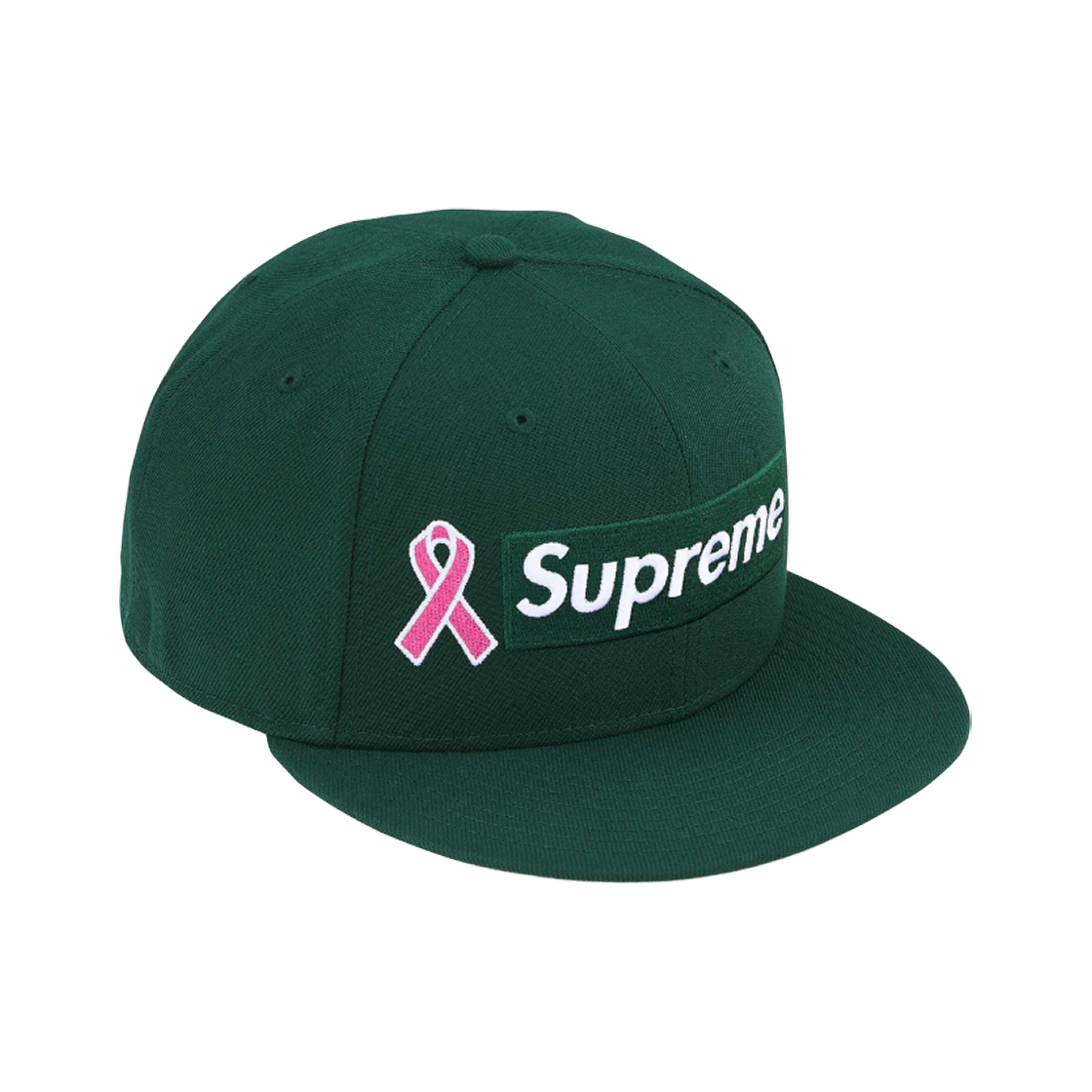 - Supreme Breast Cancer Awareness Box Logo New Era Dark Green - 25FW