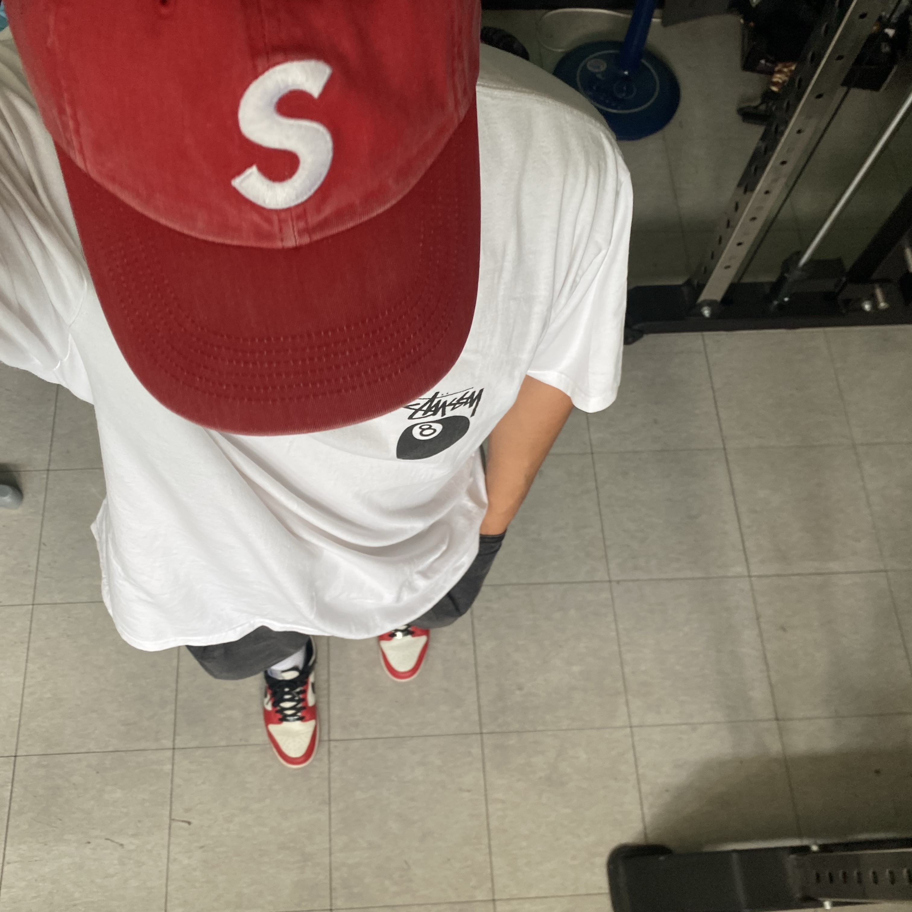 Stussy 8 Ball T-Shirt White 착용 스타일