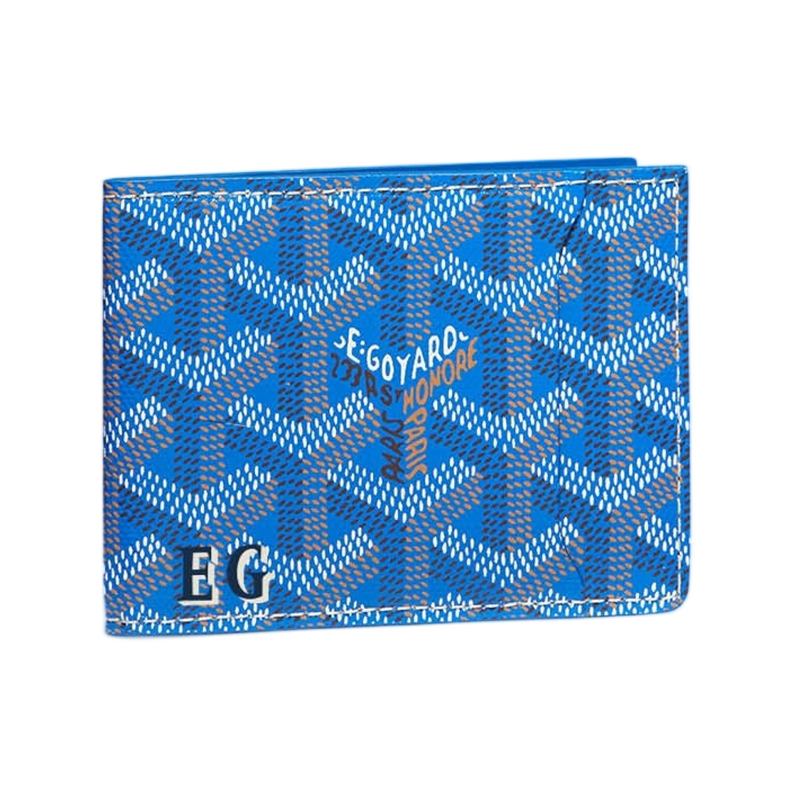 고야드 인서트 빅투아르 카드 월렛 이니셜 스카이 블루(Goyard Insert Victoire Card Wallet Initials Sky Blue) - 1