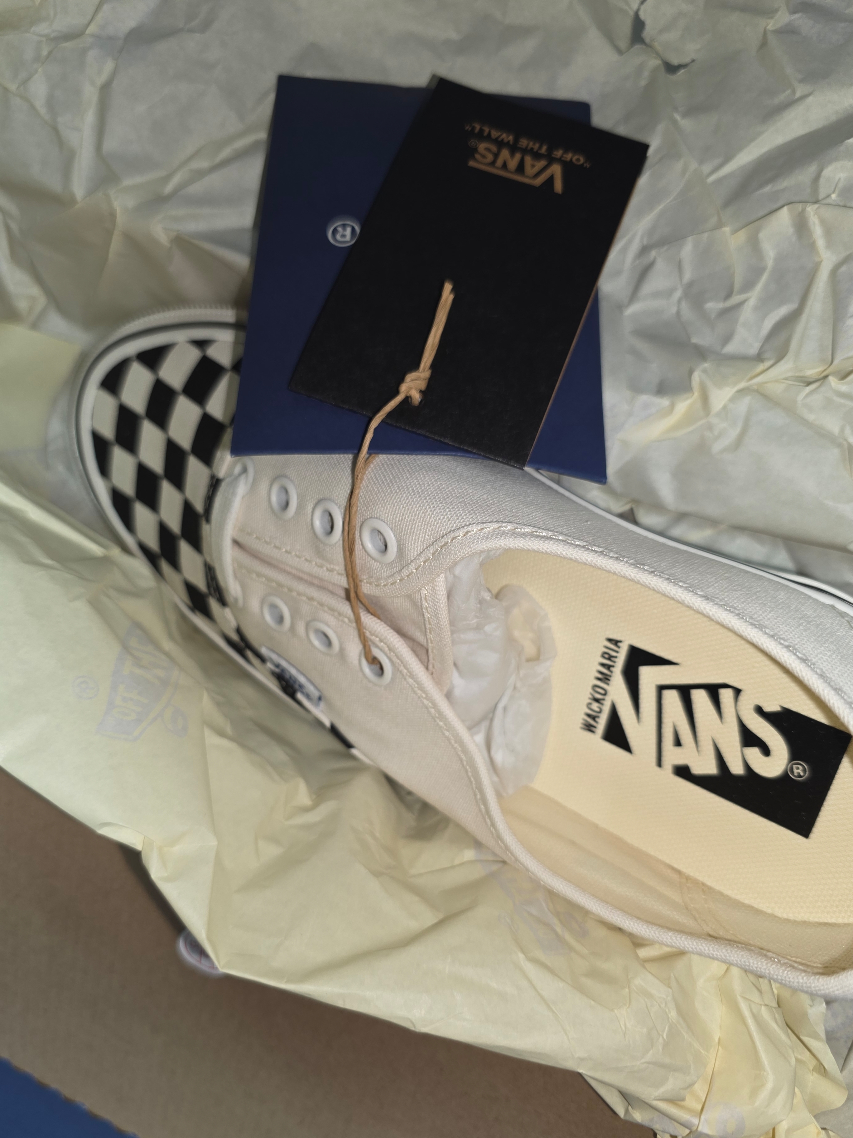 Vans X Wacko Maria Authentic Lx 44 Checkerboard Snow White 착용 스타일 - 9