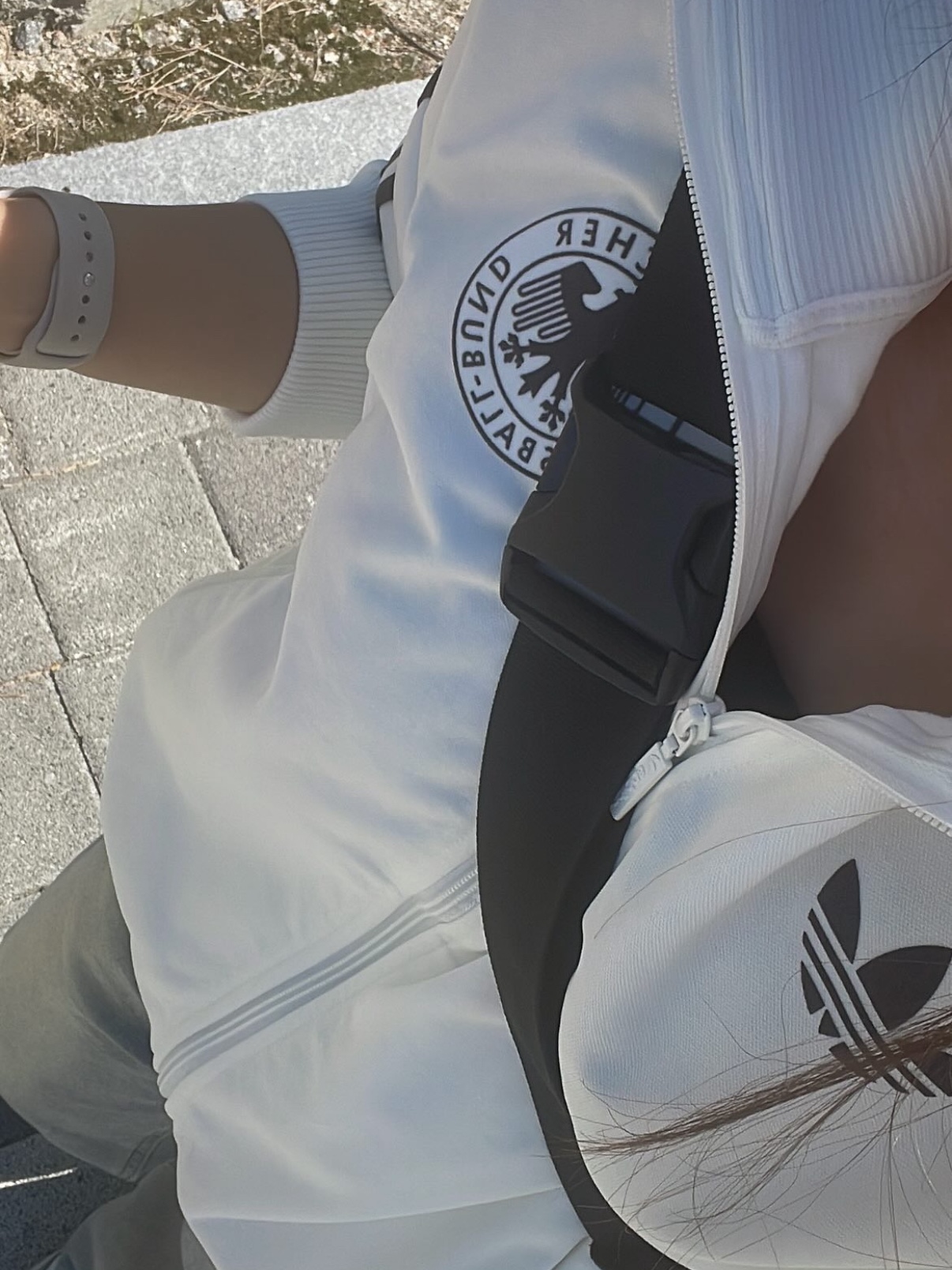 Adidas German Beckenbauer Track Top Off White - US Sizing 착용 스타일 - 2