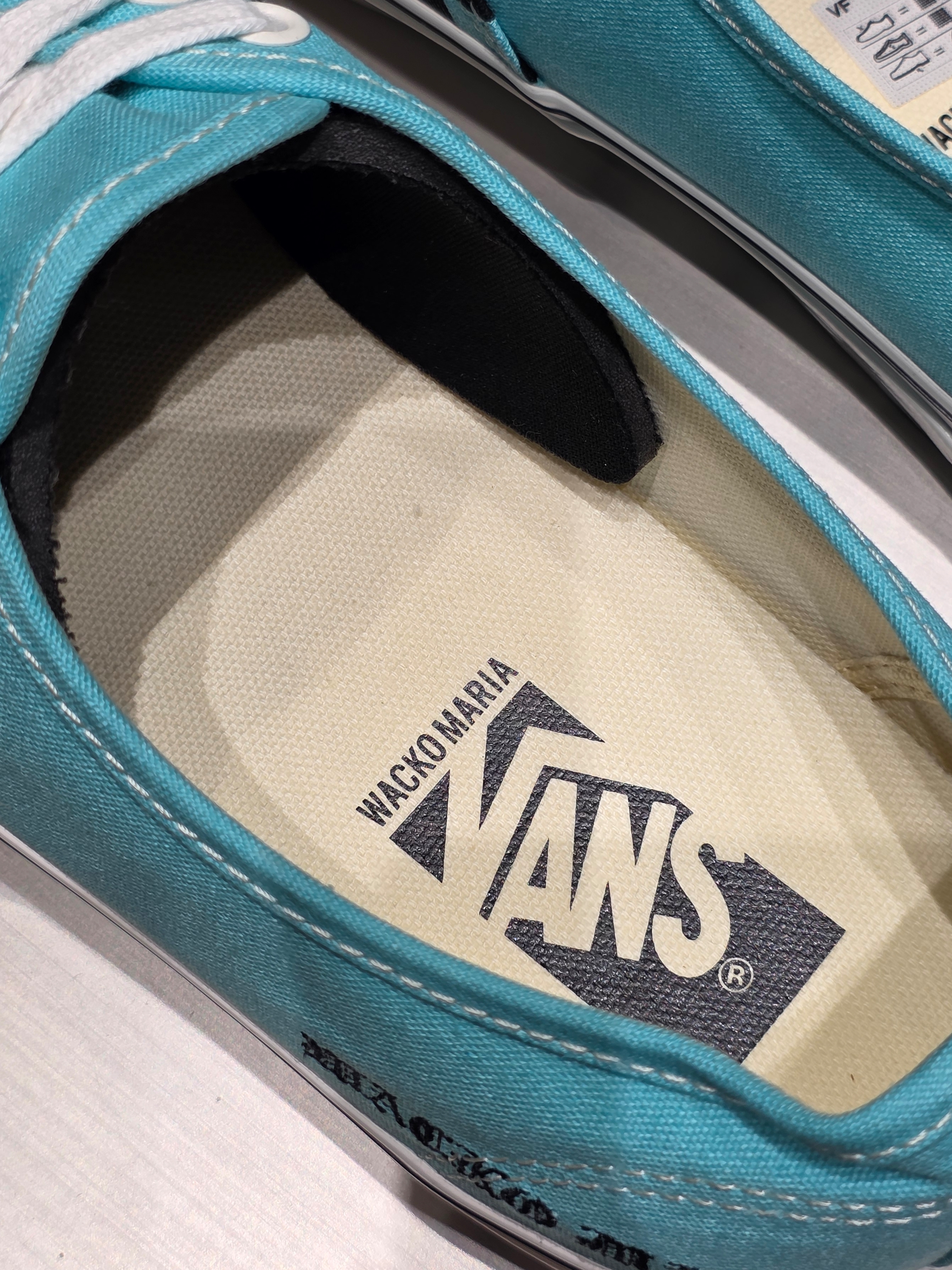 Vans X Wacko Maria Authentic Lx 44 Checkerboard Blue 착용 스타일 - 6