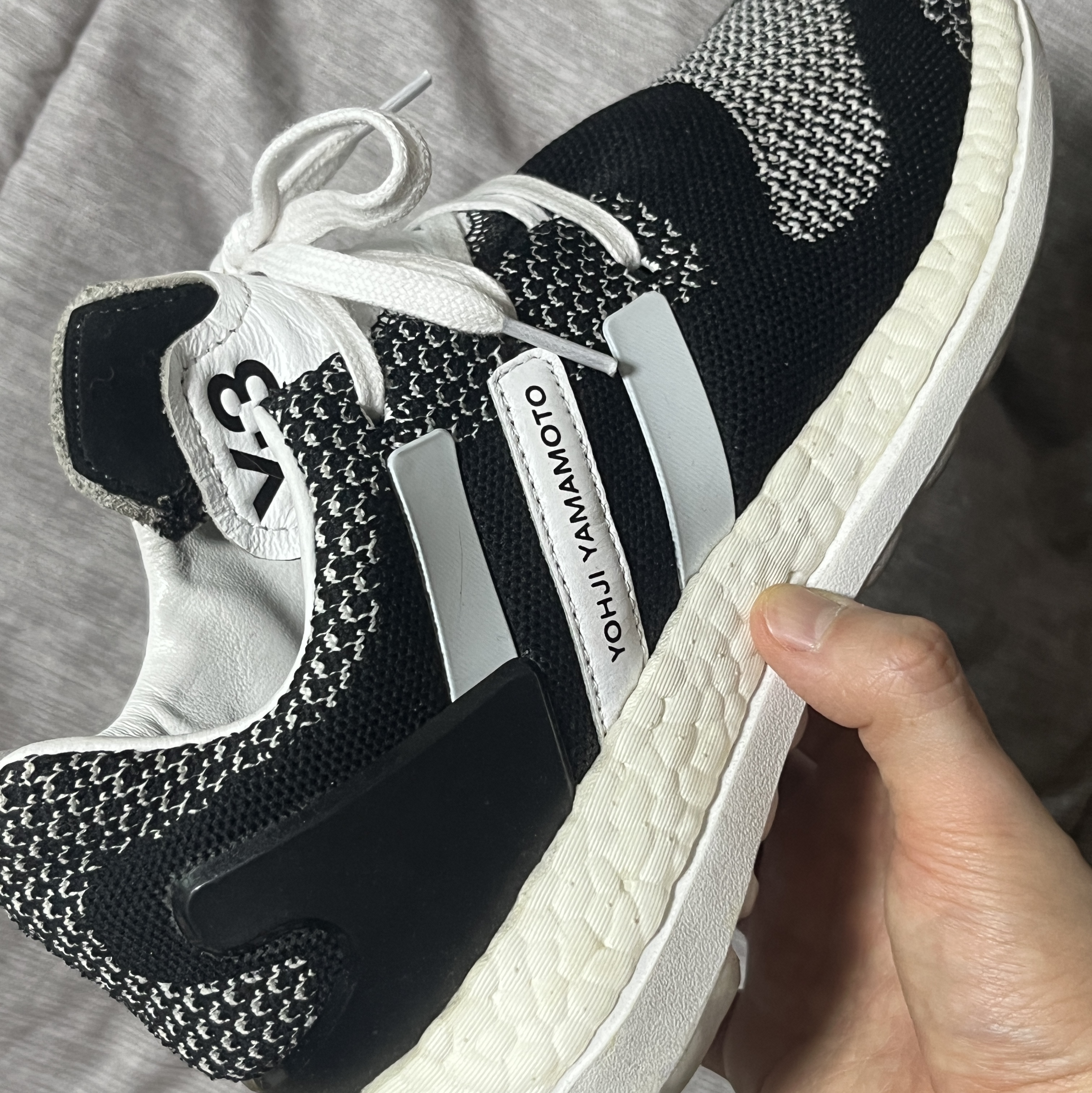 Y-3 Pureboost ZG Knit Core Black 착용 스타일 - 4