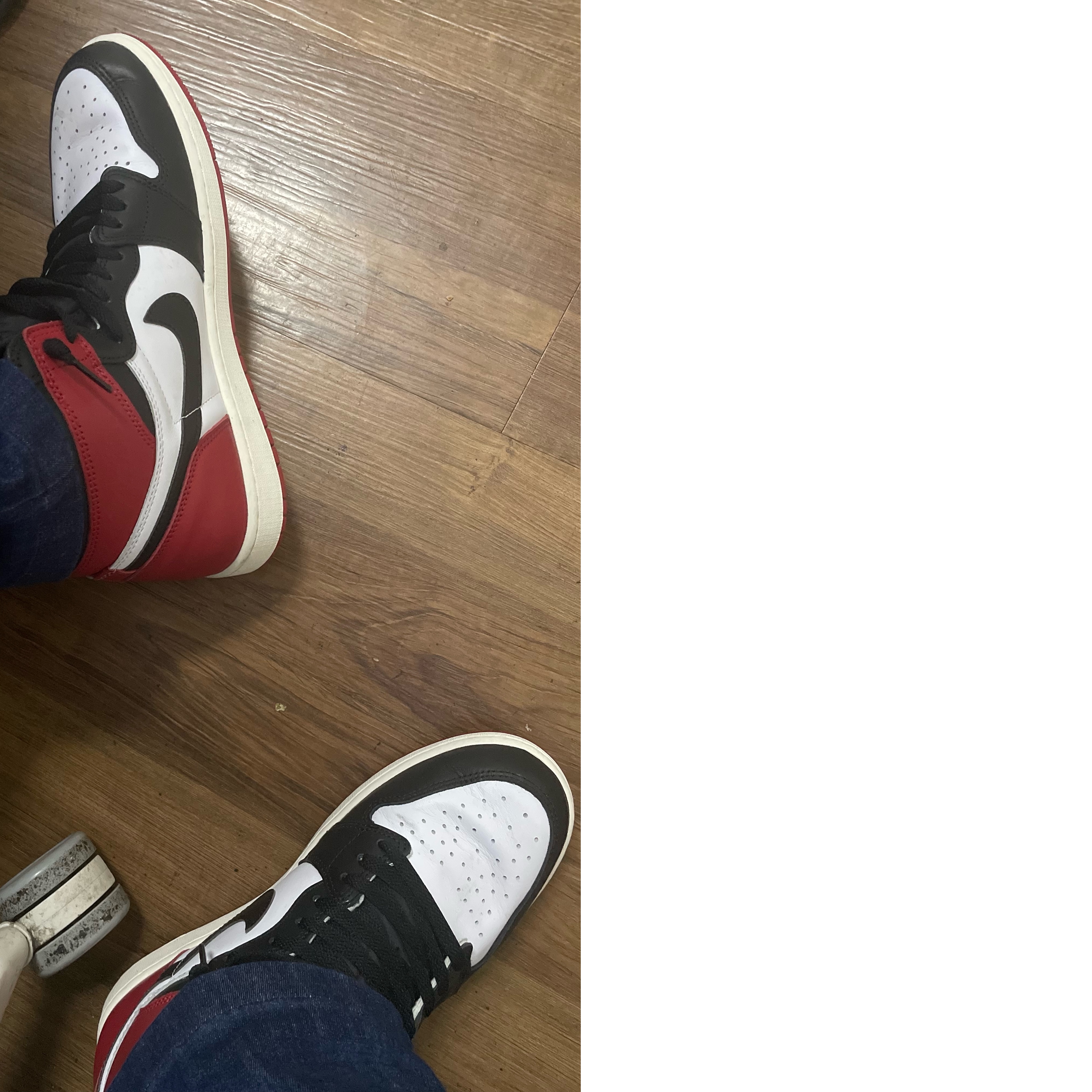 Jordan 1 Retro High OG Black Toe 착용 스타일 - 1