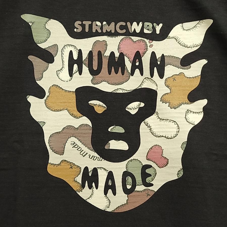 Human Made x Kaws Graphic T-Shirt #2 Black 착용 스타일 - 1
