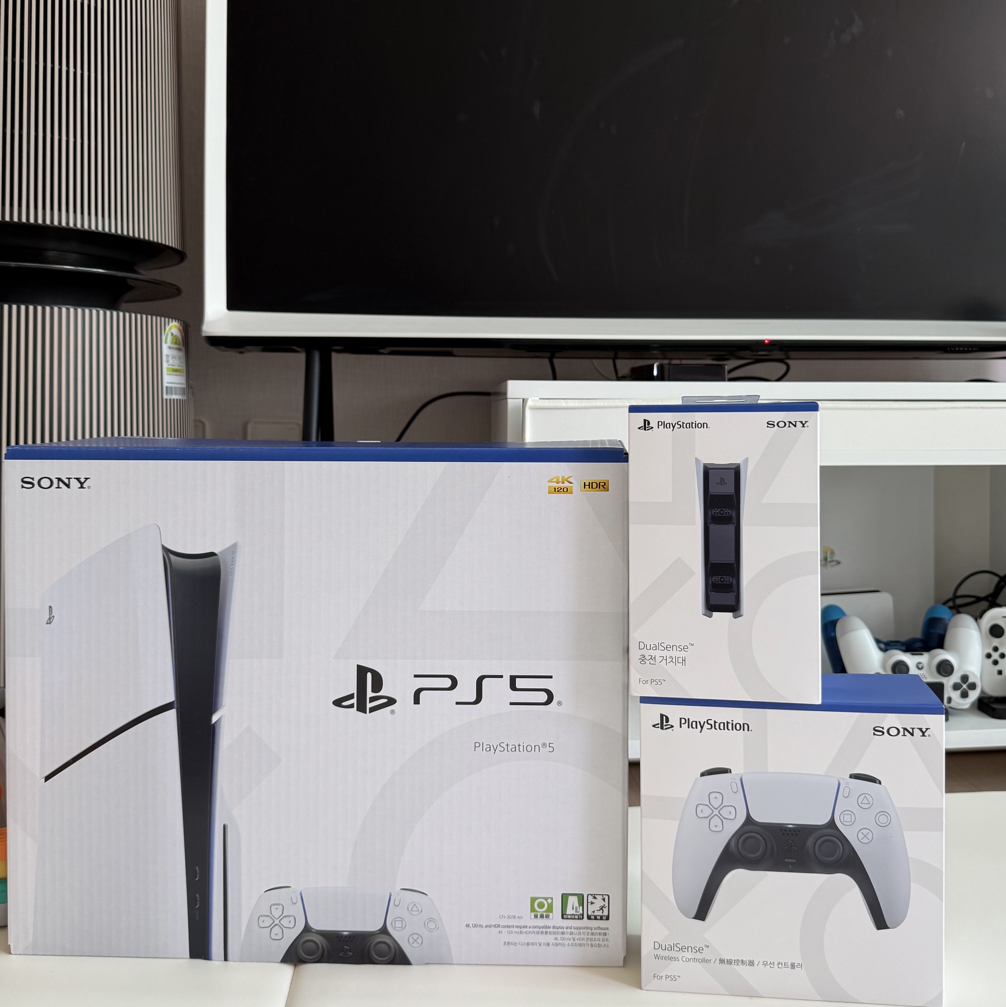 PlayStation 5 Slim Standard Edition+Dual sense+Charging Station 착용 스타일