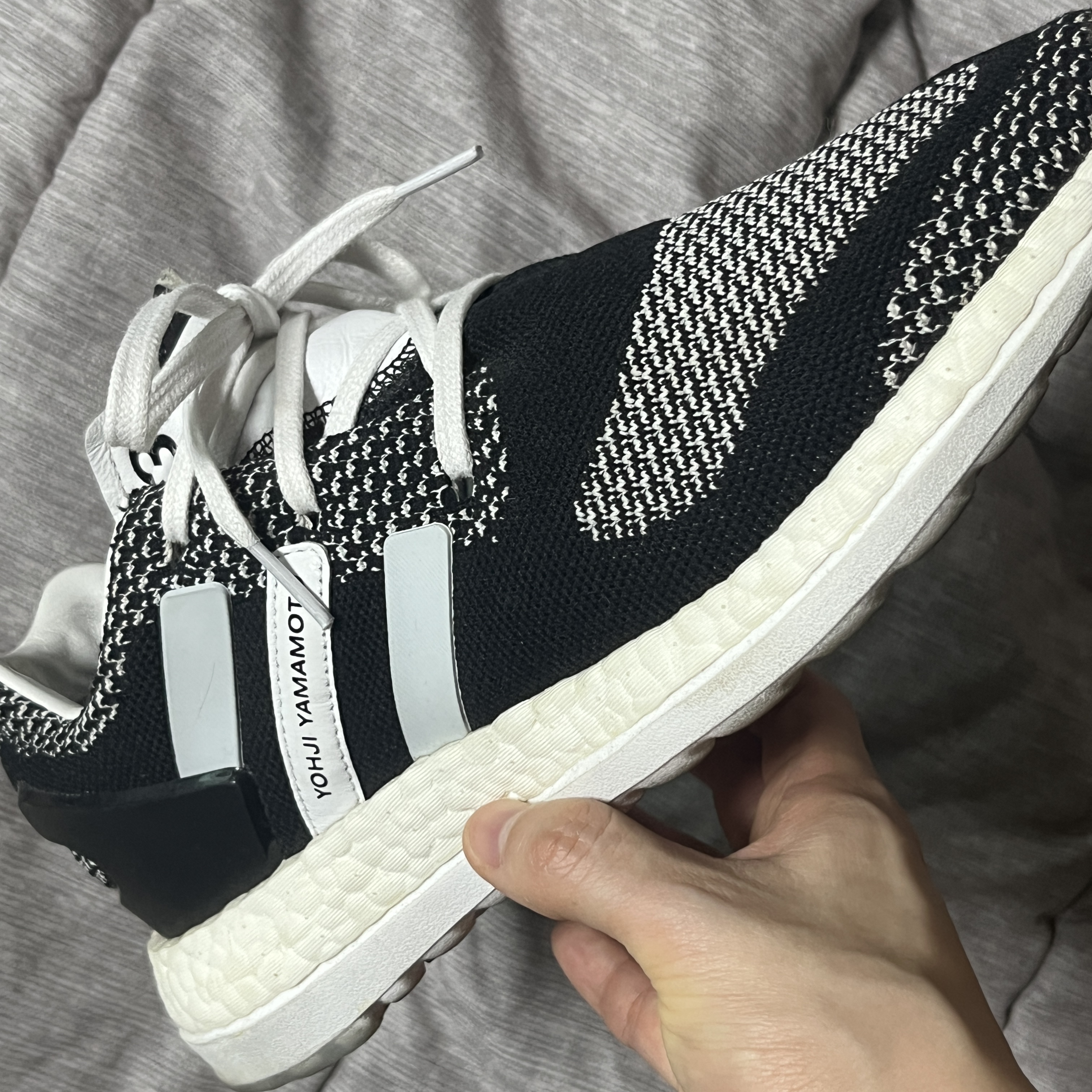 Y-3 Pureboost ZG Knit Core Black 착용 스타일 - 3
