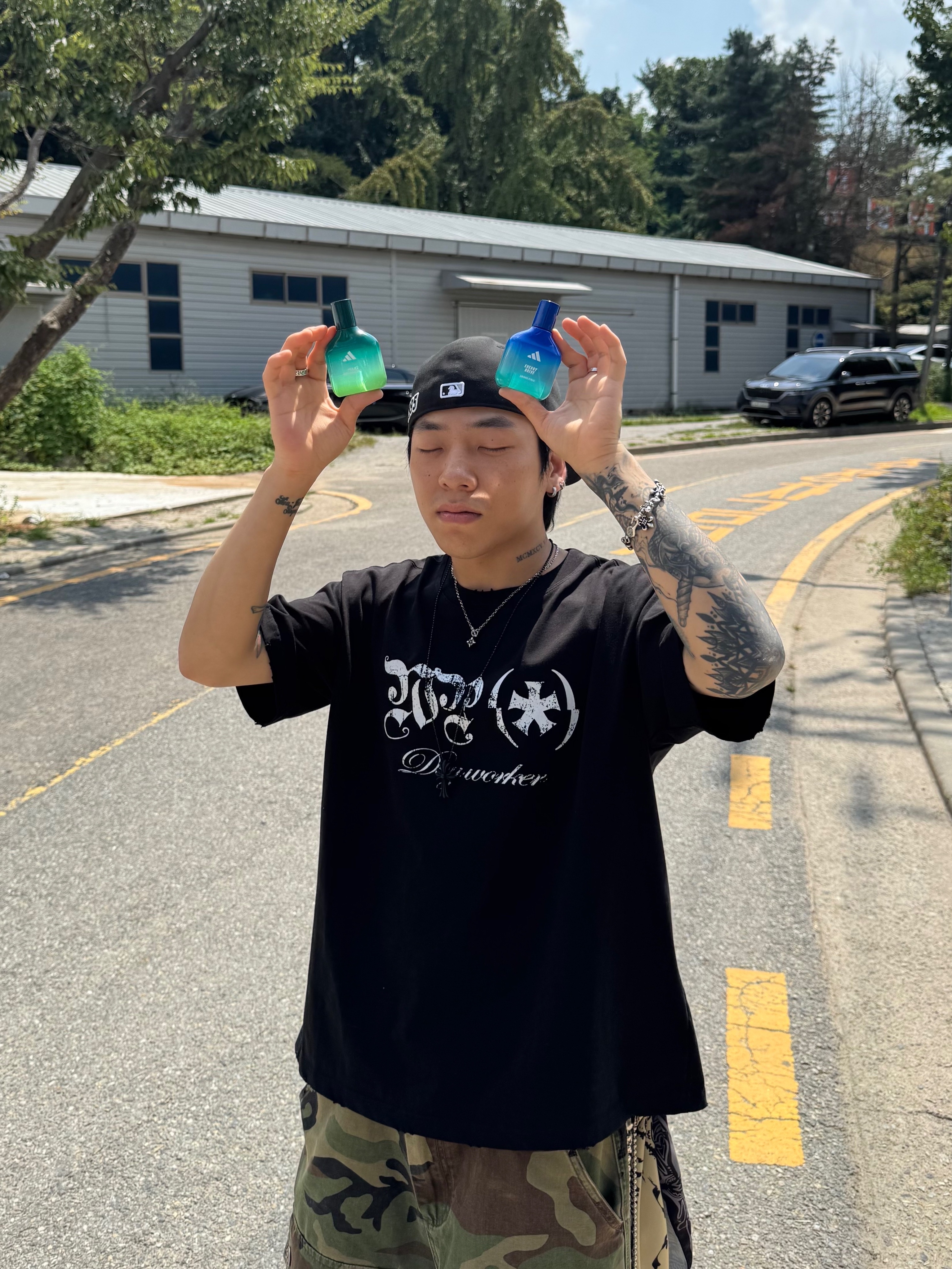 Wapworks Dayworker T-Shirt Black 착용 스타일 - 2