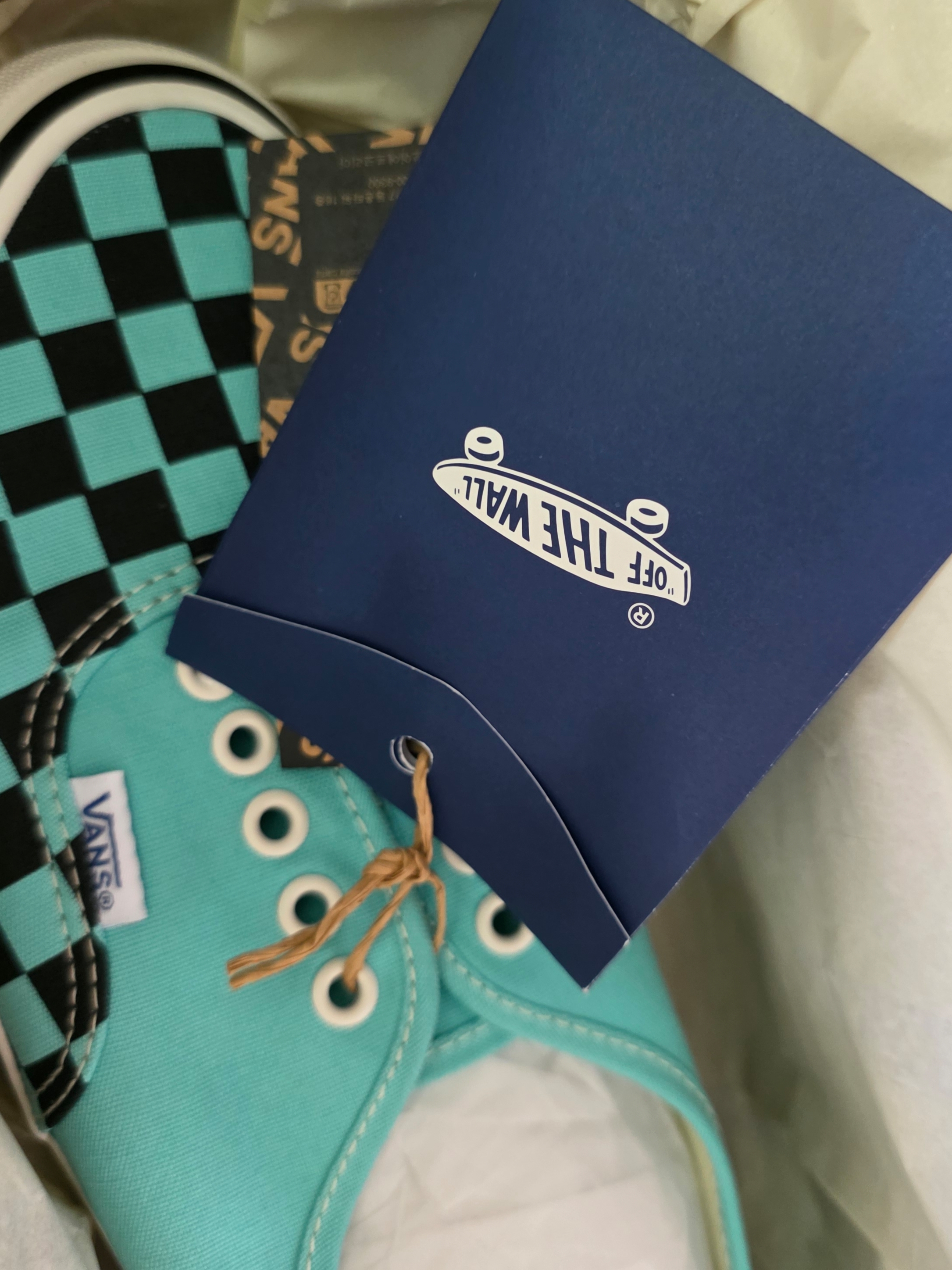 Vans X Wacko Maria Authentic Lx 44 Checkerboard Blue 착용 스타일 - 4