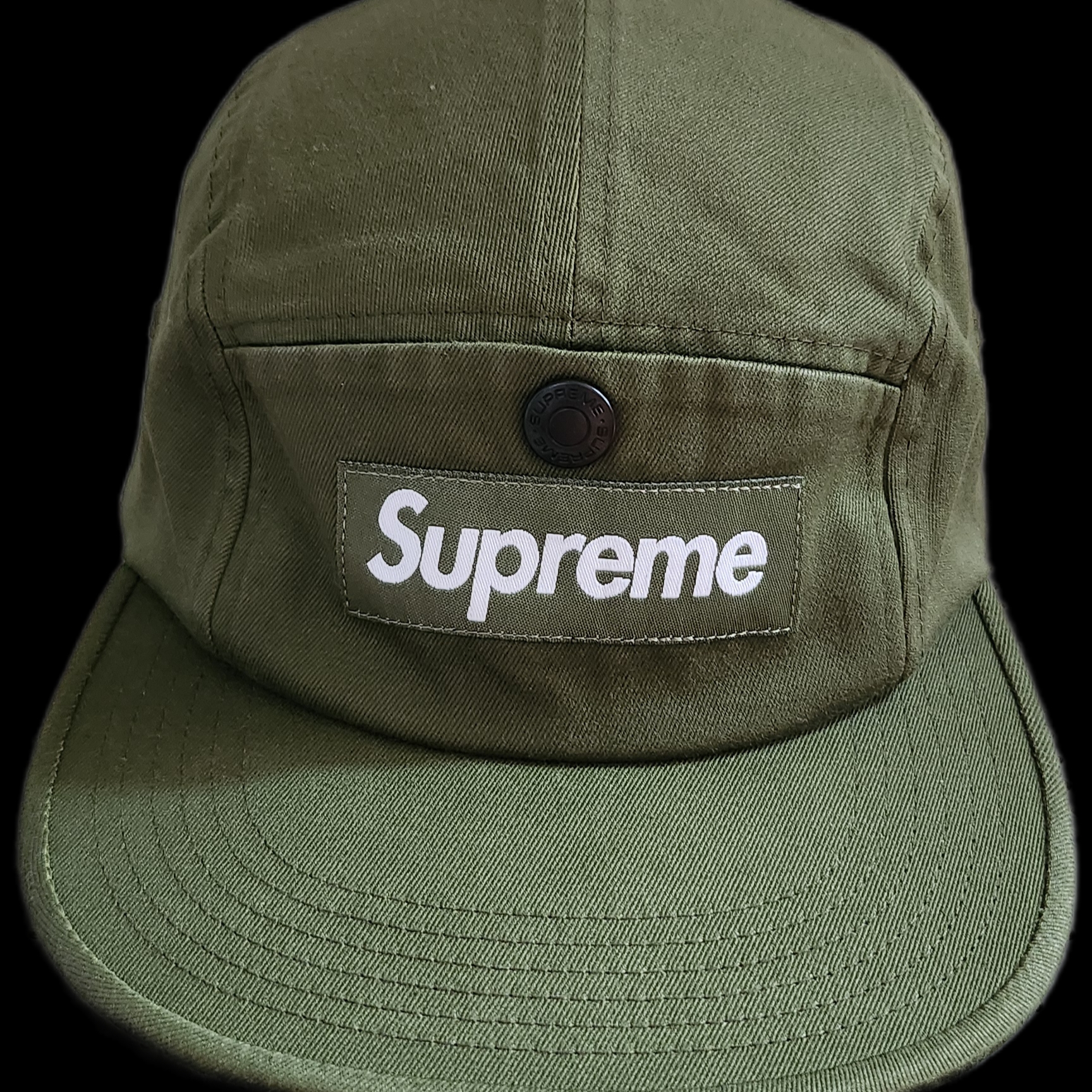 Supreme Snap Pocket Camp Cap Olive - 23FW 착용 스타일