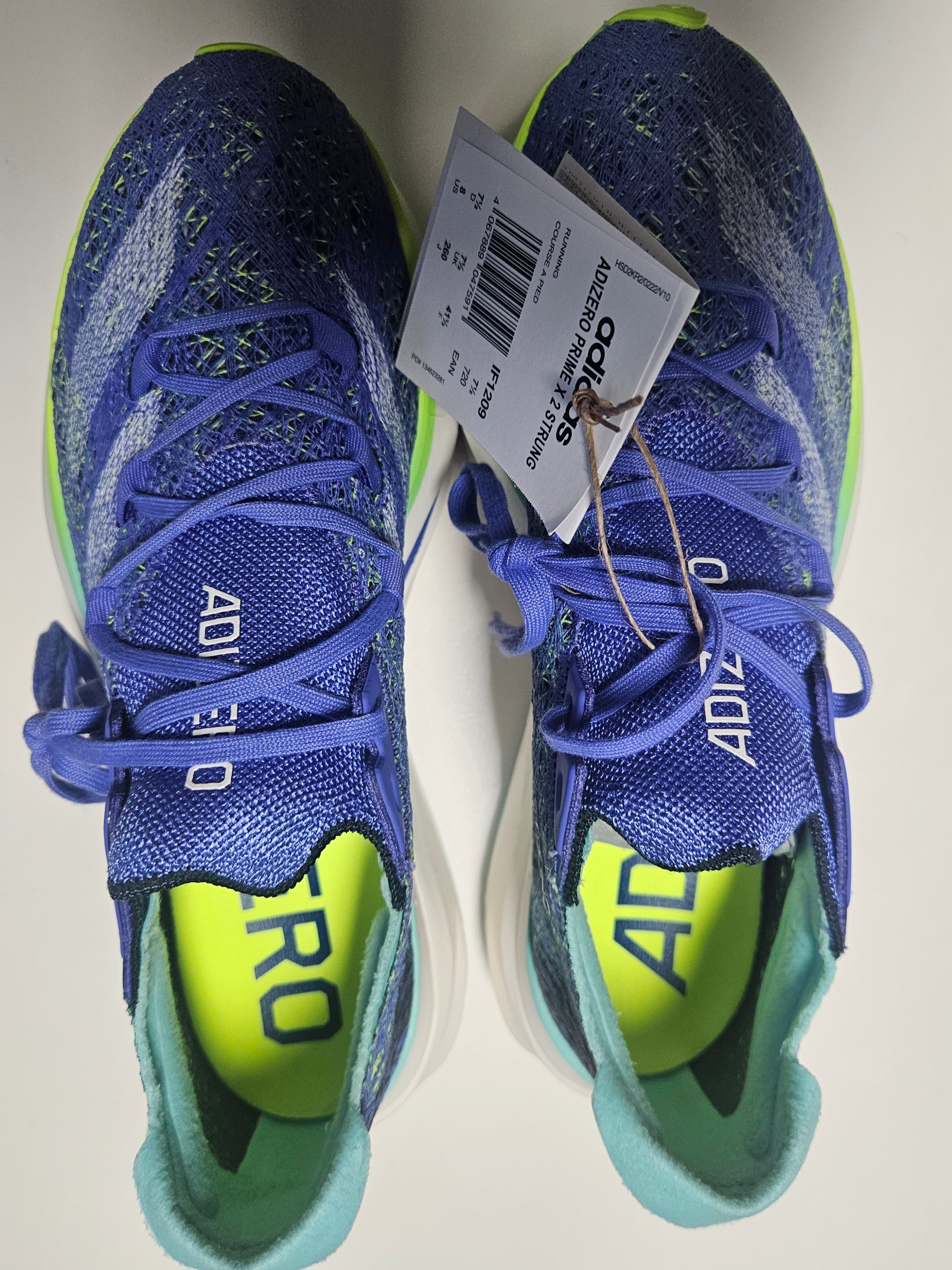 Adidas Adizero Prime X 2 Strung Cobalt Blue Zero Metalic 착용 스타일