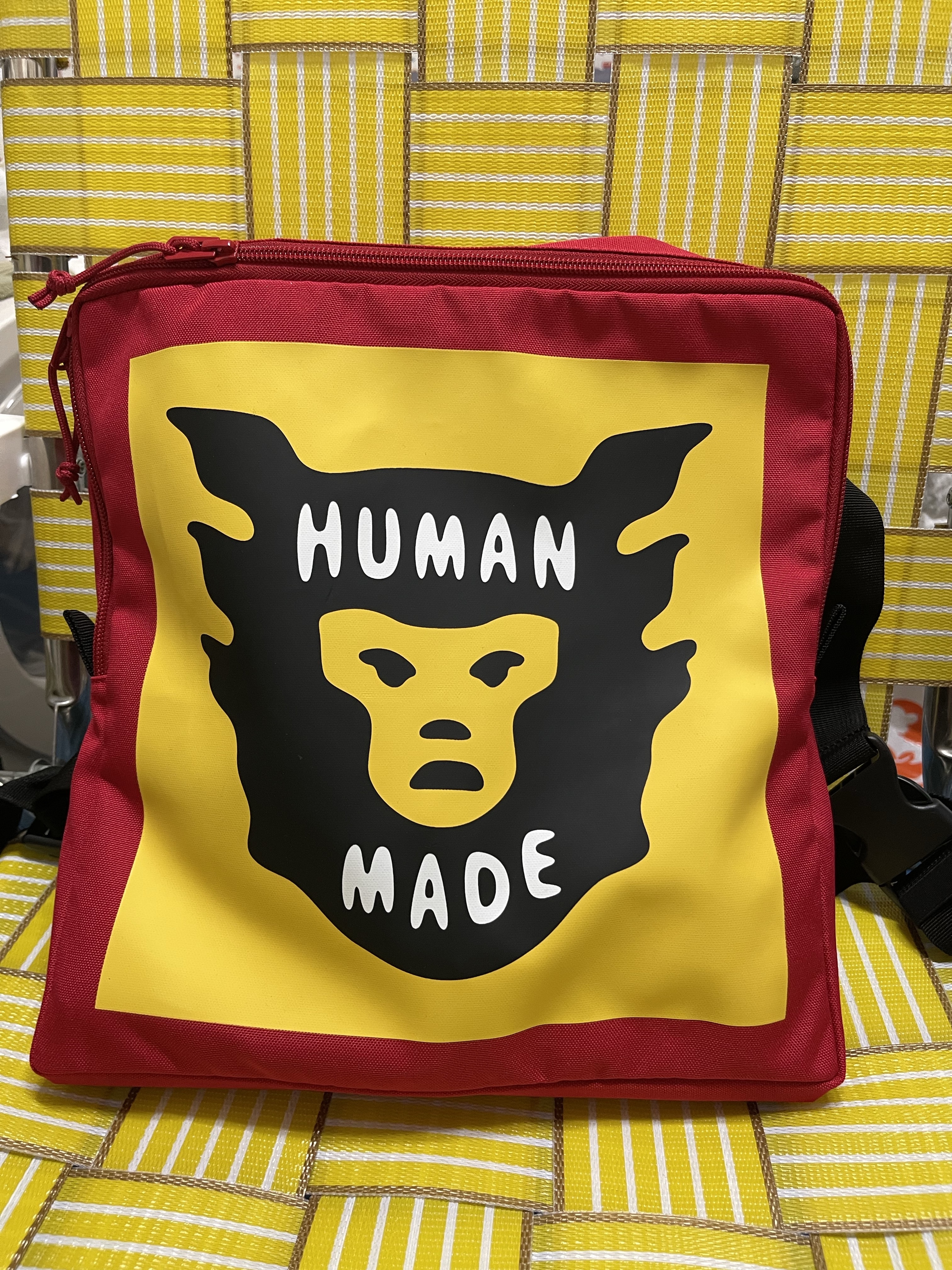 Human Made Square Backpack Red, Lawn Chair Magnum Chair Yellow White 착용 스타일