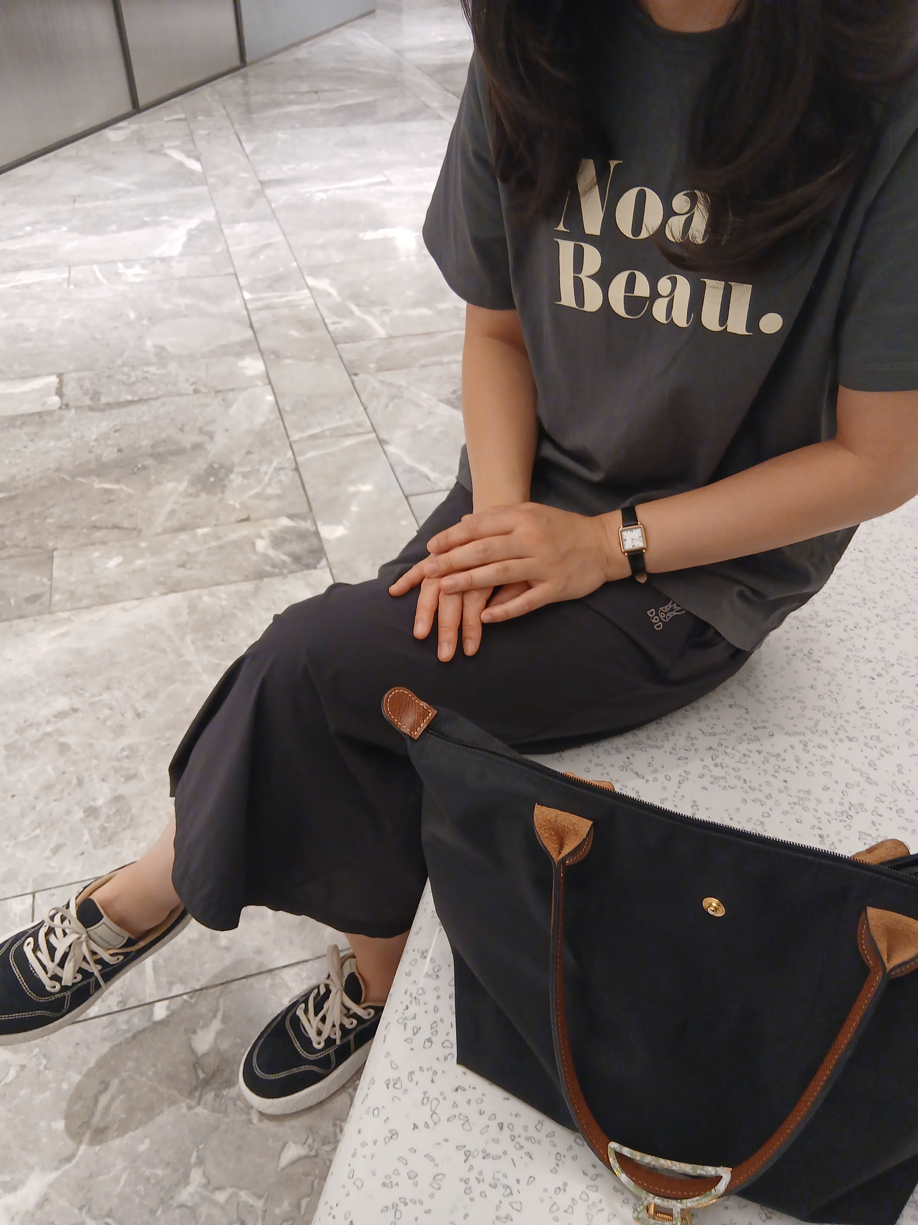 Arc'teryx Bird Word Cap 24K Black, Arc'teryx Arc'Multi Bird Logo SS T-Shirt Black 착용 스타일 - 3