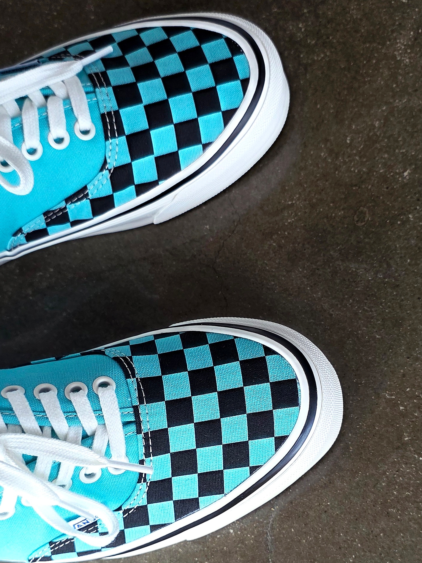 Vans X Wacko Maria Authentic Lx 44 Checkerboard Blue 착용 스타일 - 8