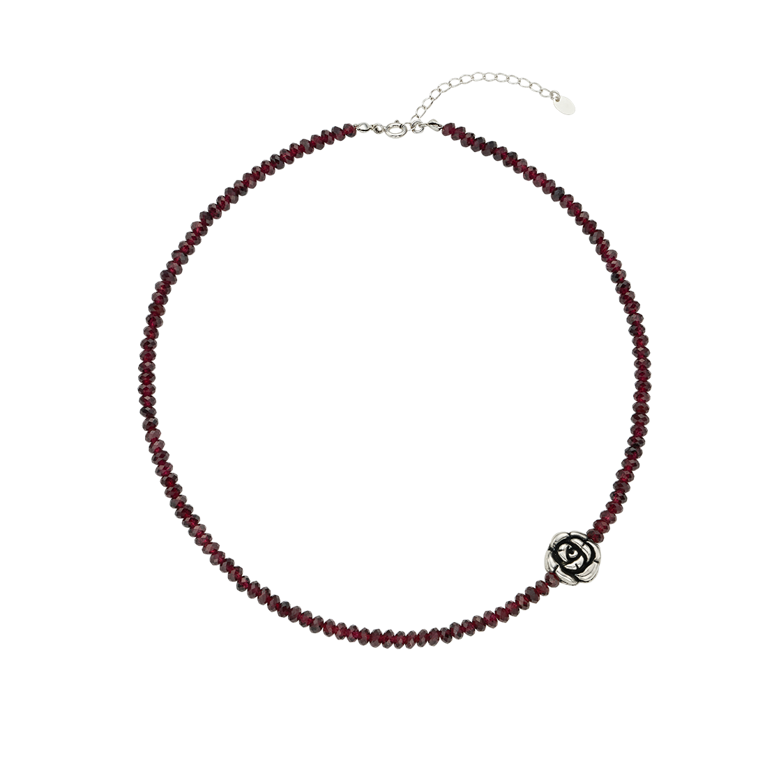 티스 가넷 로즈 네클리스(Teeth Garnet Rose Necklace)