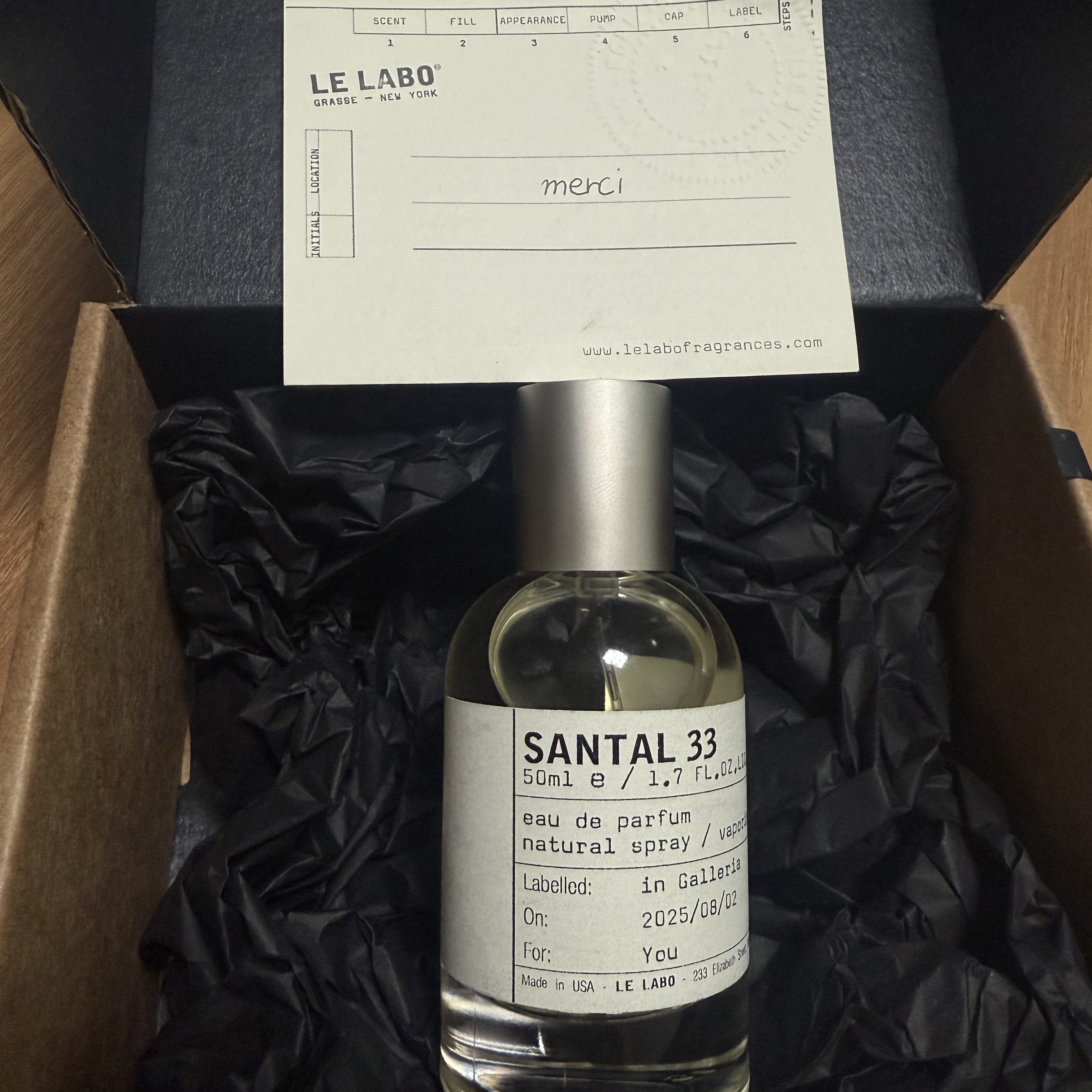 Le Labo Santal 33 Eau De Parfum 50ml 착용 스타일