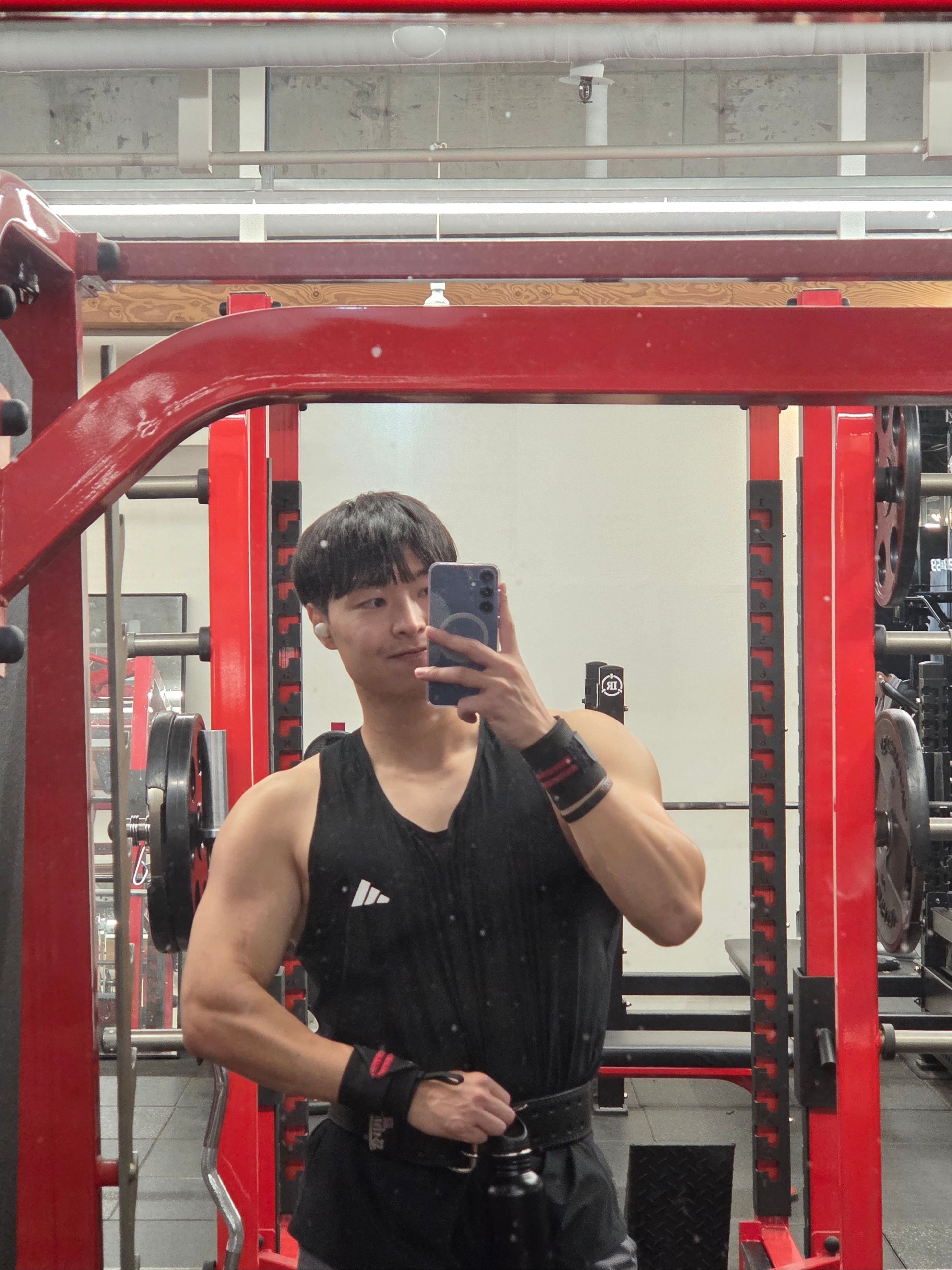Adidas Own The Run Tank Top Black - KR Sizing 착용 스타일