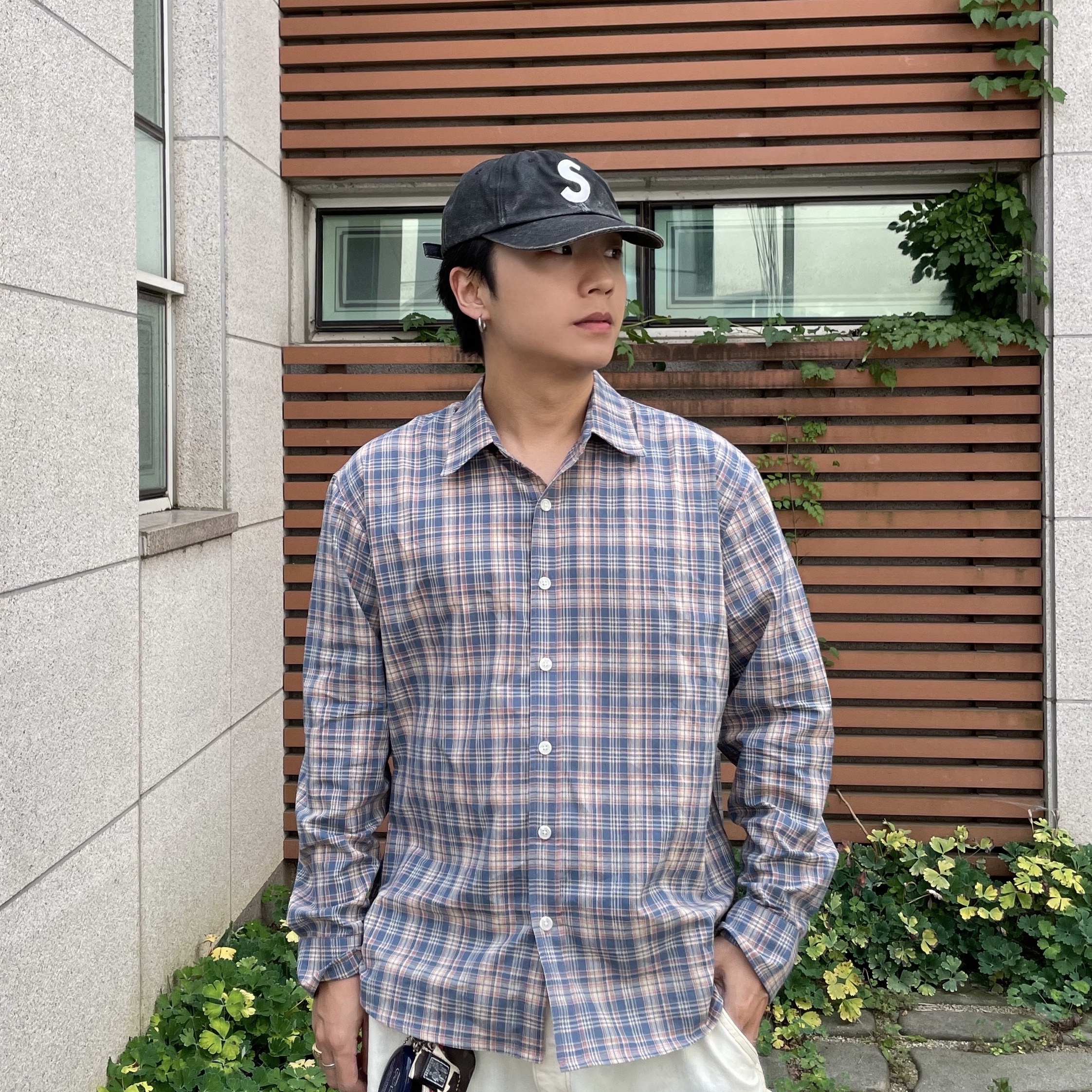AMOU 60S Vintage Check Shirts Blue, Timberland x END. Authentic 7 Eye Lug Boot Archive Foxtrot - Wide 착용 스타일 - 3