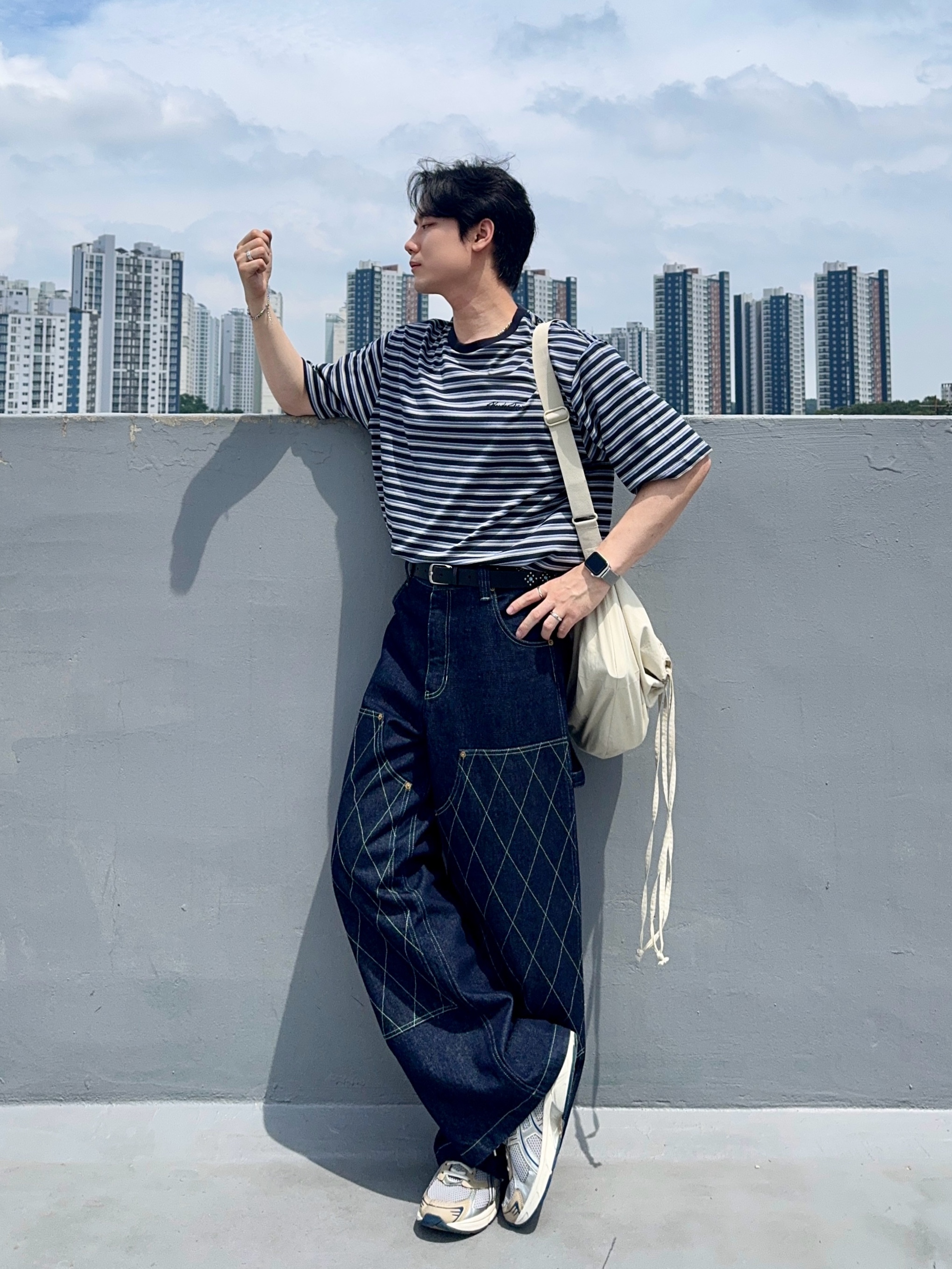 Asics Gel-1130 Oyster Grey Pure Silver 착용 스타일 - 9