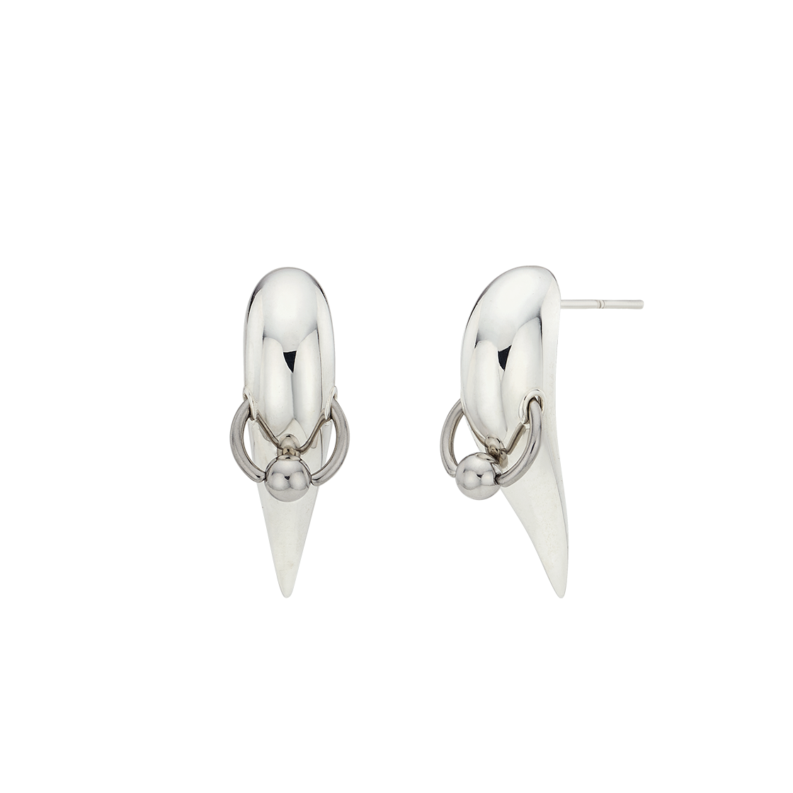 401449 Teeth Pierced Fang Earrings