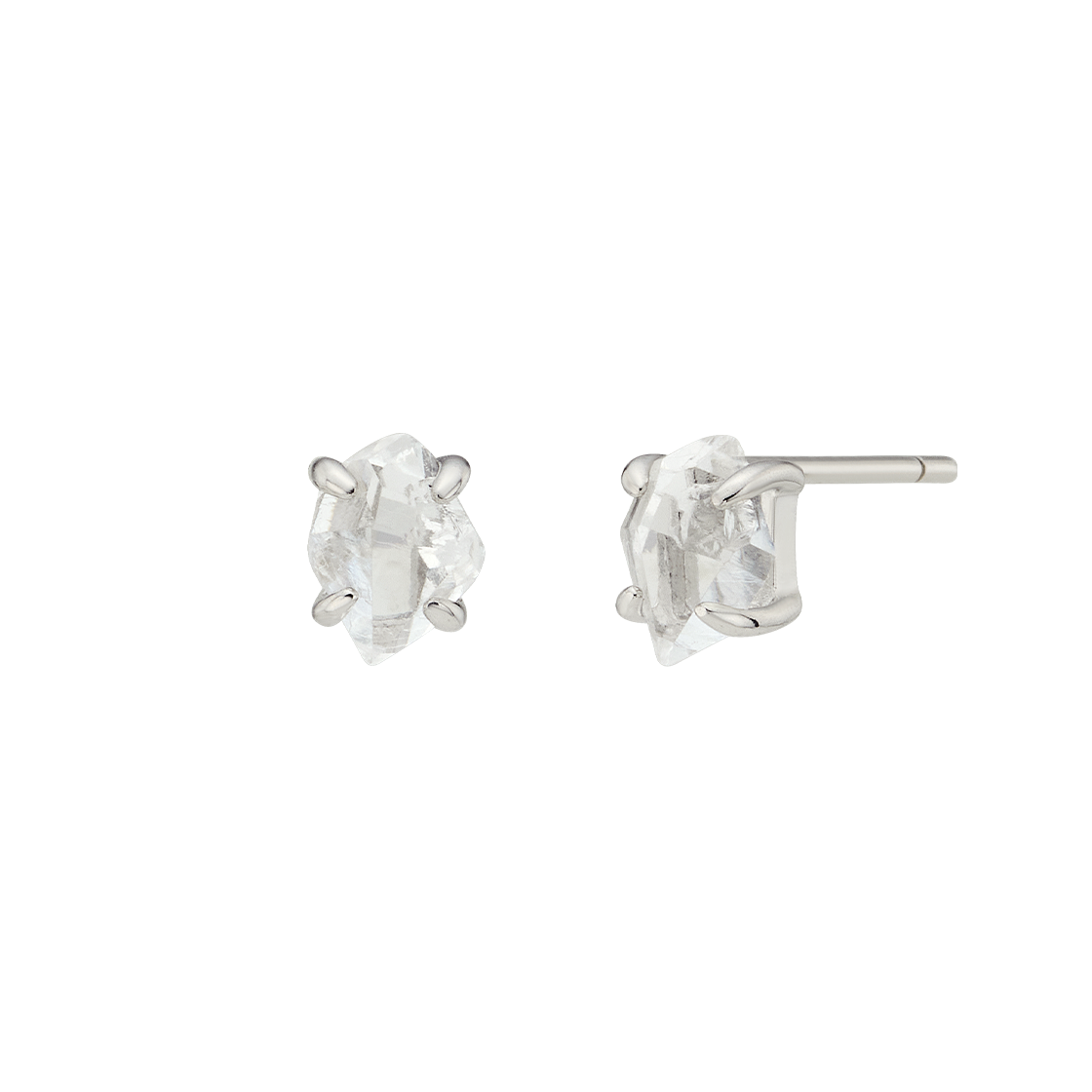 401447 Teeth Herkimer Fang Earrings