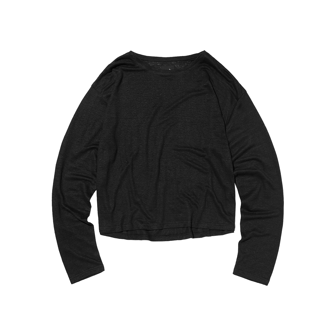 스웨이드 슬럽 롱슬리브 블랙(Suade Slub Long Sleeve Black)