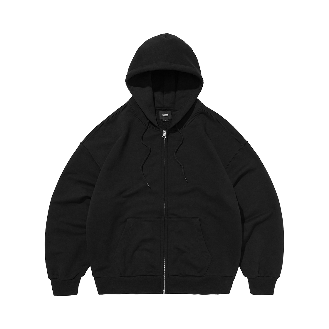 스웨이드 노말 후드 집업 블랙(Suade Normal Hood Zip Up Black)