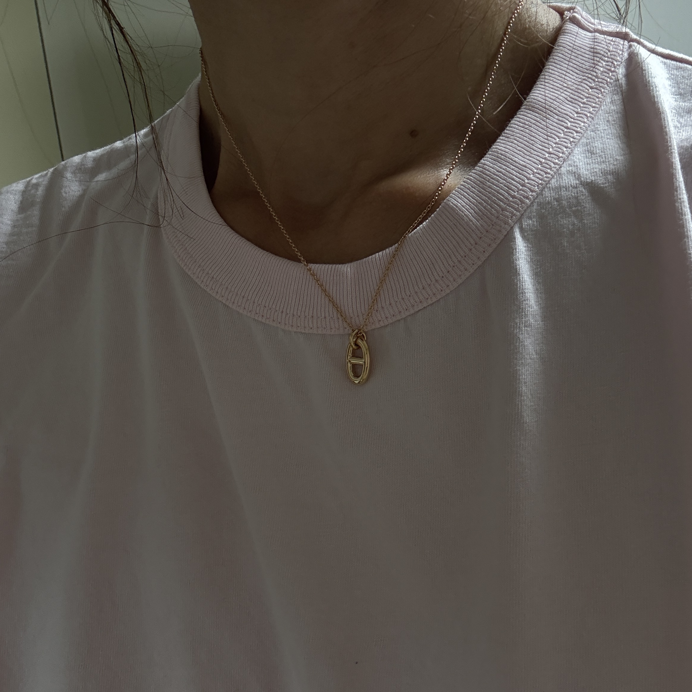 (W) Hermes Small Farandole Pendant Rose Gold 착용 스타일