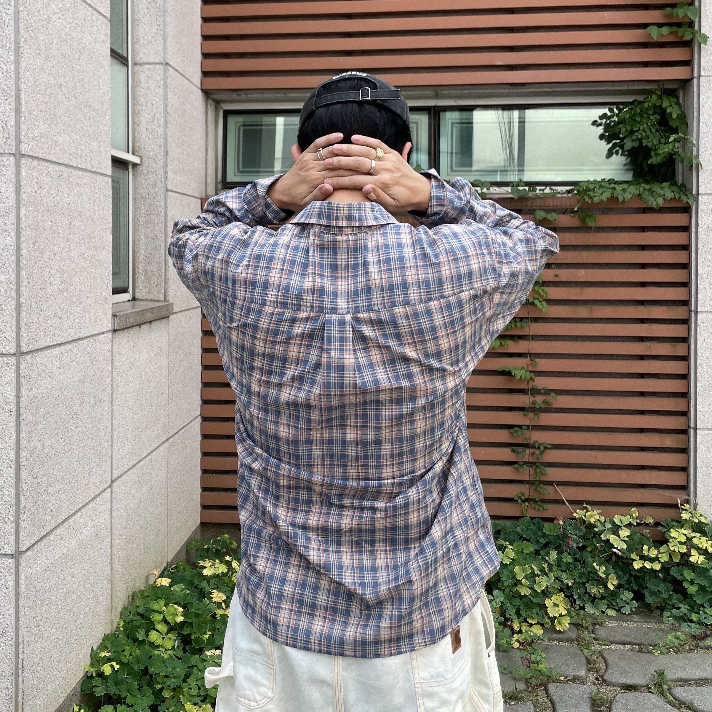 AMOU 60S Vintage Check Shirts Blue, Timberland x END. Authentic 7 Eye Lug Boot Archive Foxtrot - Wide 착용 스타일 - 5