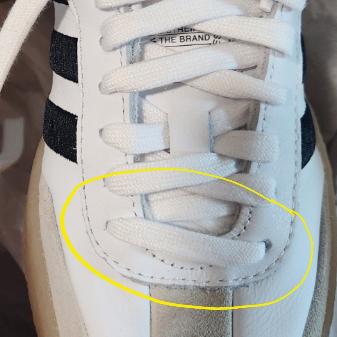 (W) Adidas Sambae White Black 착용 스타일 - 3
