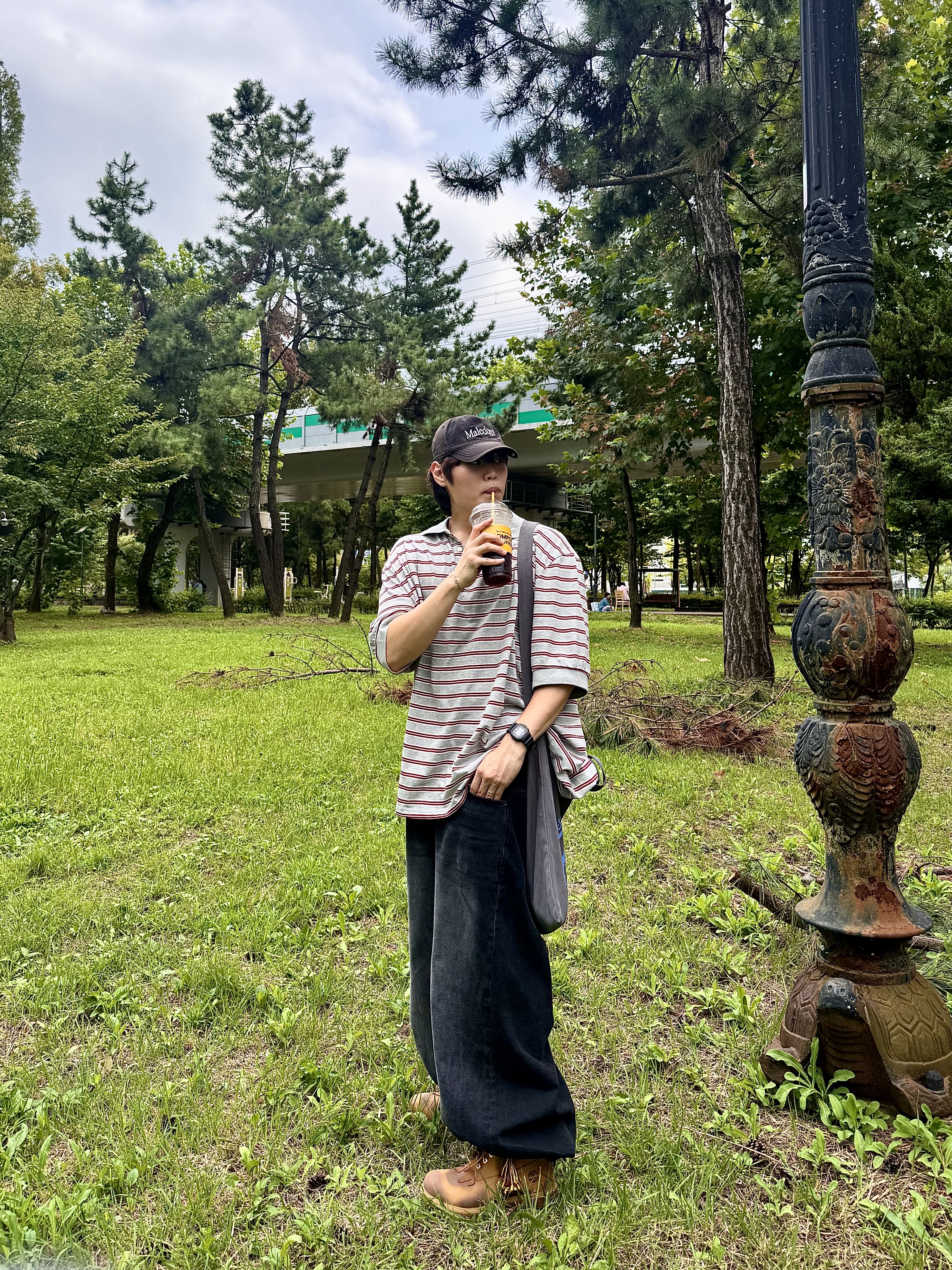 MJD Oversized Stripe Polo Melange Grey, Timberland x Surgery 6 inch Boot Yellow - Wide 착용 스타일 - 6