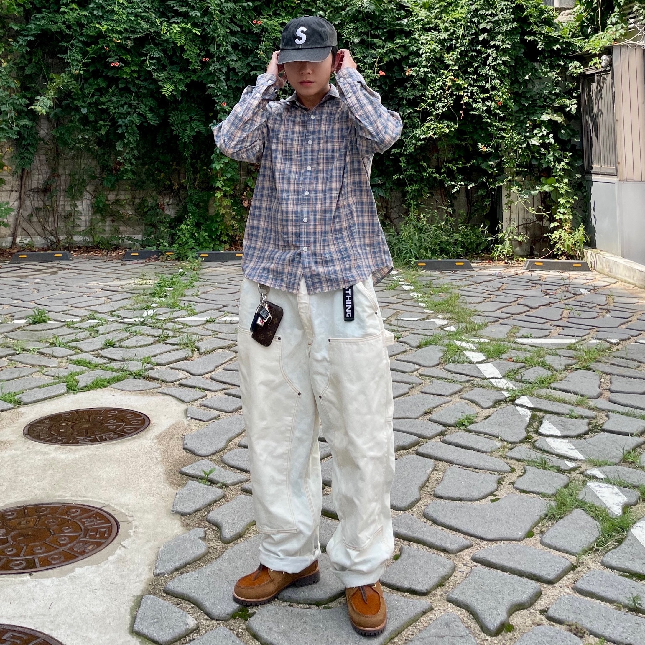 AMOU 60S Vintage Check Shirts Blue, Timberland x END. Authentic 7 Eye Lug Boot Archive Foxtrot - Wide 착용 스타일 - 2