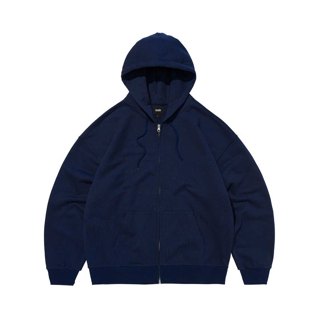 스웨이드 노말 후드 집업 네이비(Suade Normal Hood Zip Up Navy)