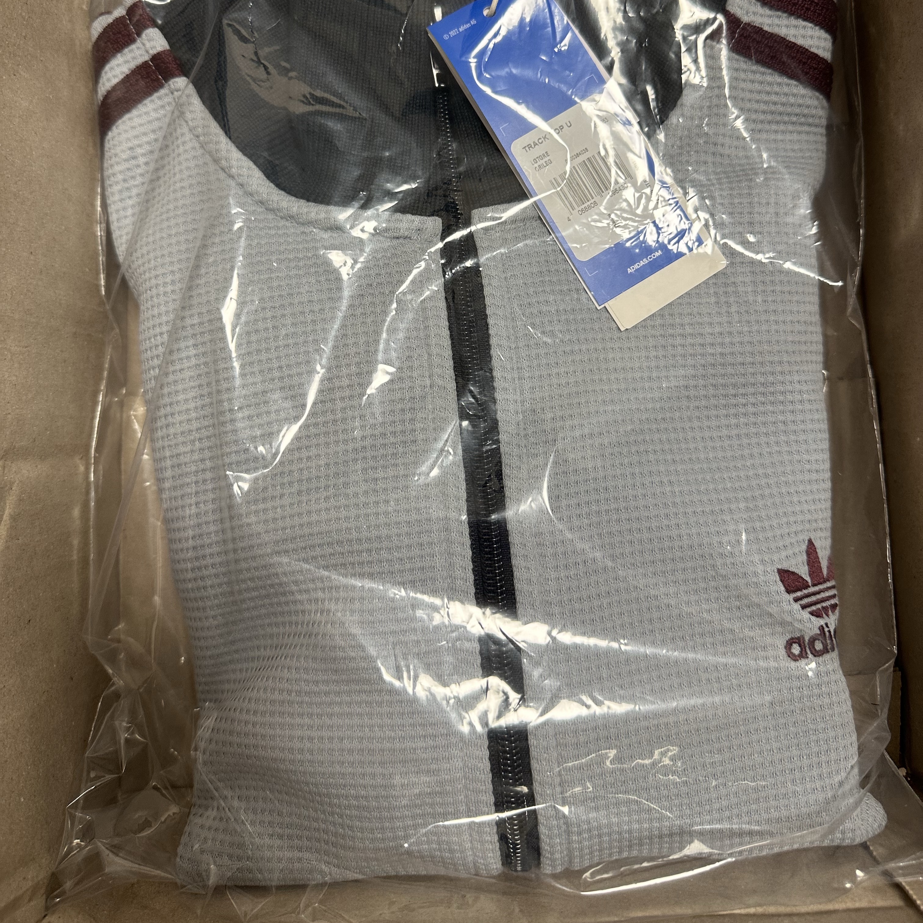 Adidas Originals Track Top Light Grey - KR Sizing 착용 스타일 - 1