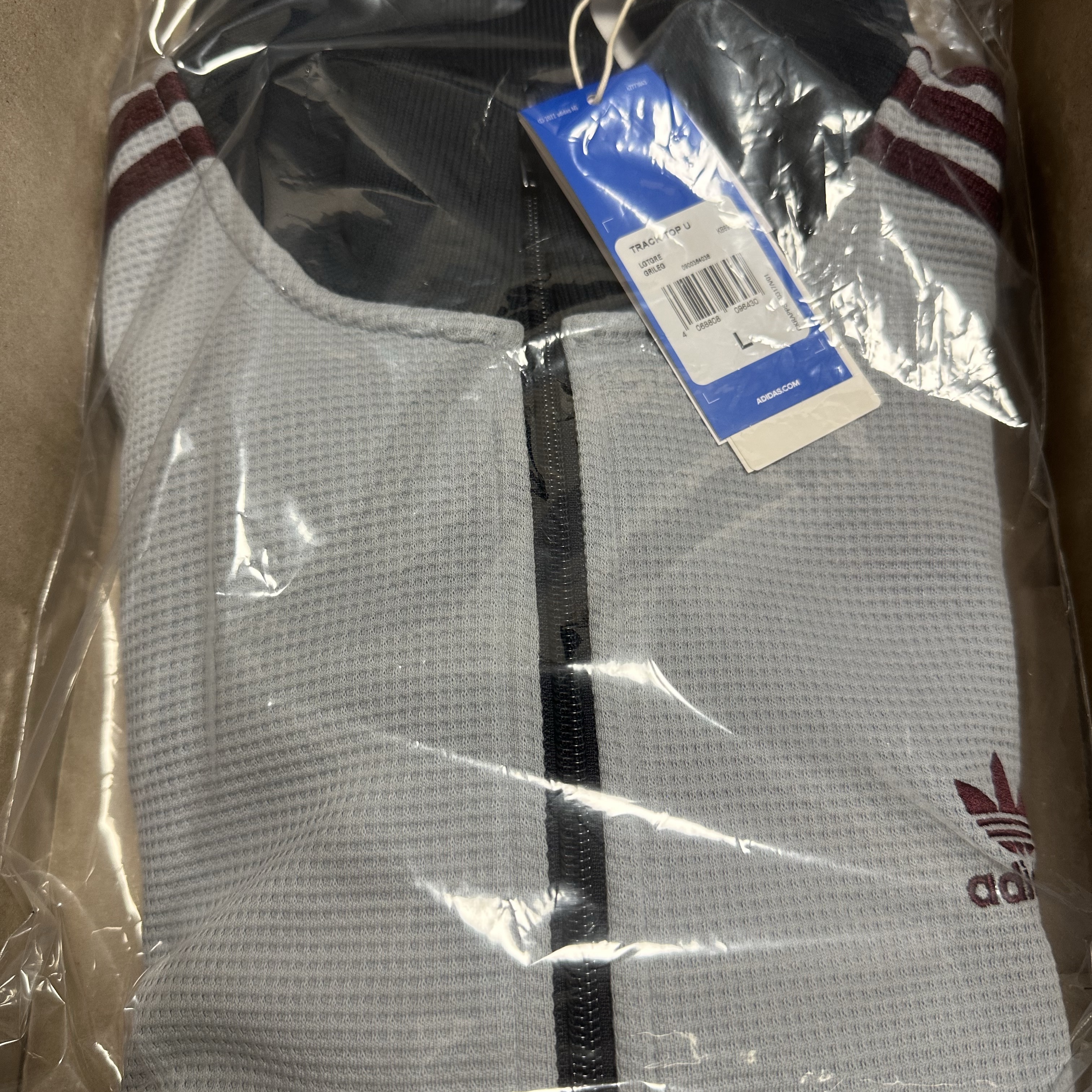 Adidas Originals Track Top Light Grey - KR Sizing 착용 스타일 - 2