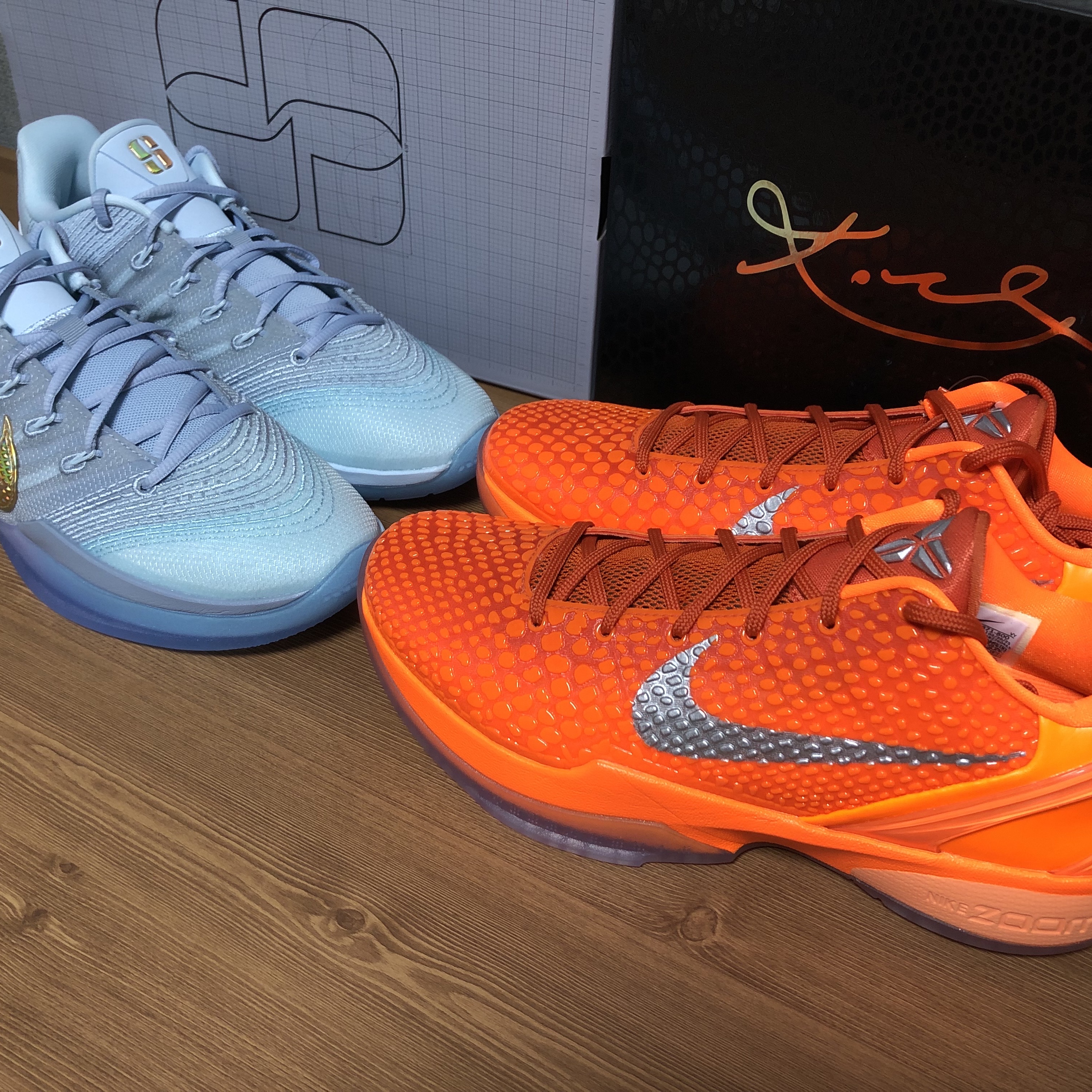 Nike Kobe 6 Protro Total Orange, Nike Sabrina 3 Glacier Blue Neptune Blue 착용 스타일 - 4