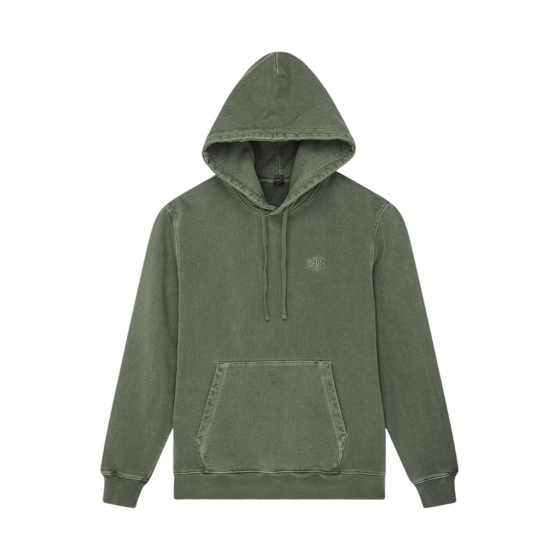 - Deus Ex Machina Shield Garment Dyed Hoodie Green