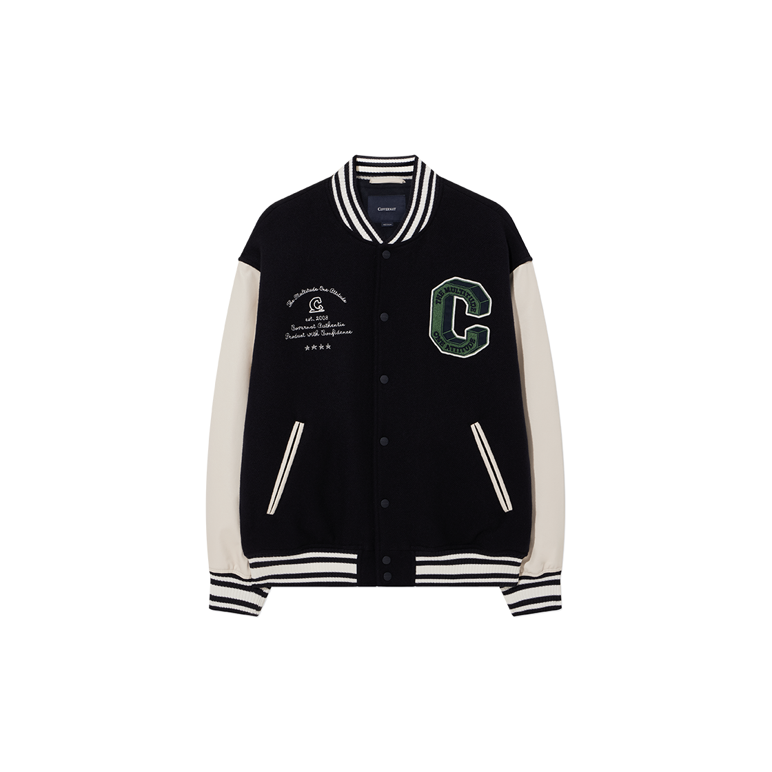 CO2504JK32DN Covernat Letterman Varsity Dark Navy