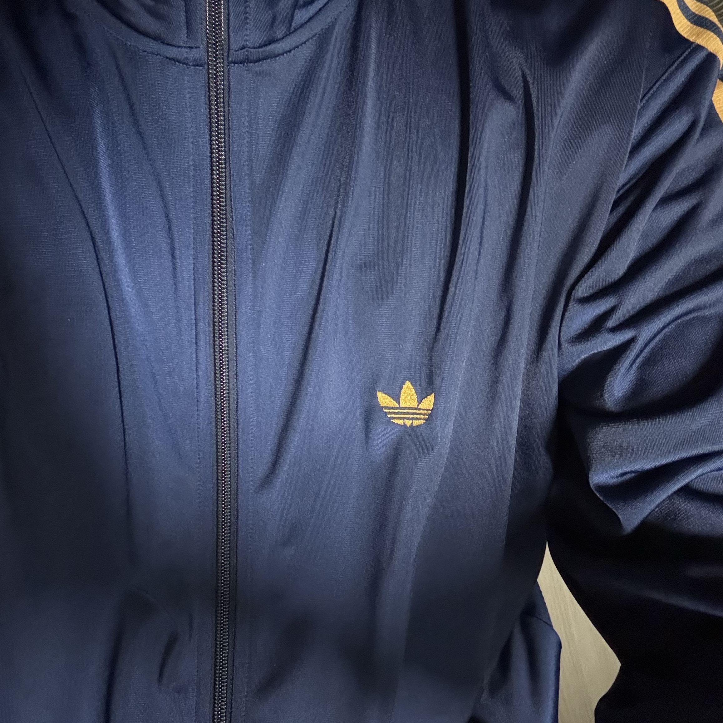 Adidas Track Jacket Night Indigo Mesa - KR Sizing 착용 스타일