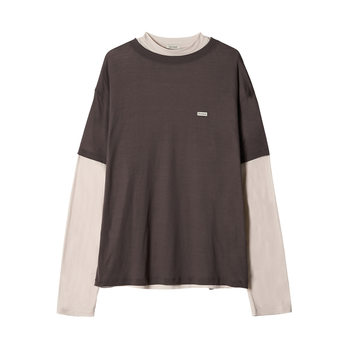 - Aviemuah Double Layered T-Shirt Brown