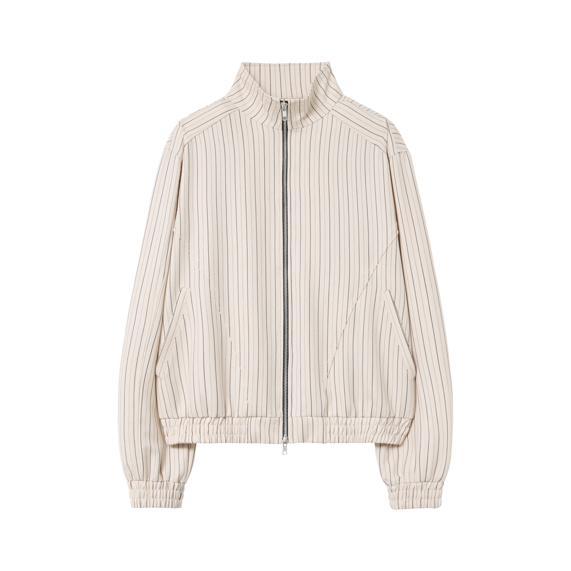 알렌느 핀스트라이프 페널드 트랙 자켓 크림(Haleine Pinstripe Panelled Track Jacket Cream (WJ331))